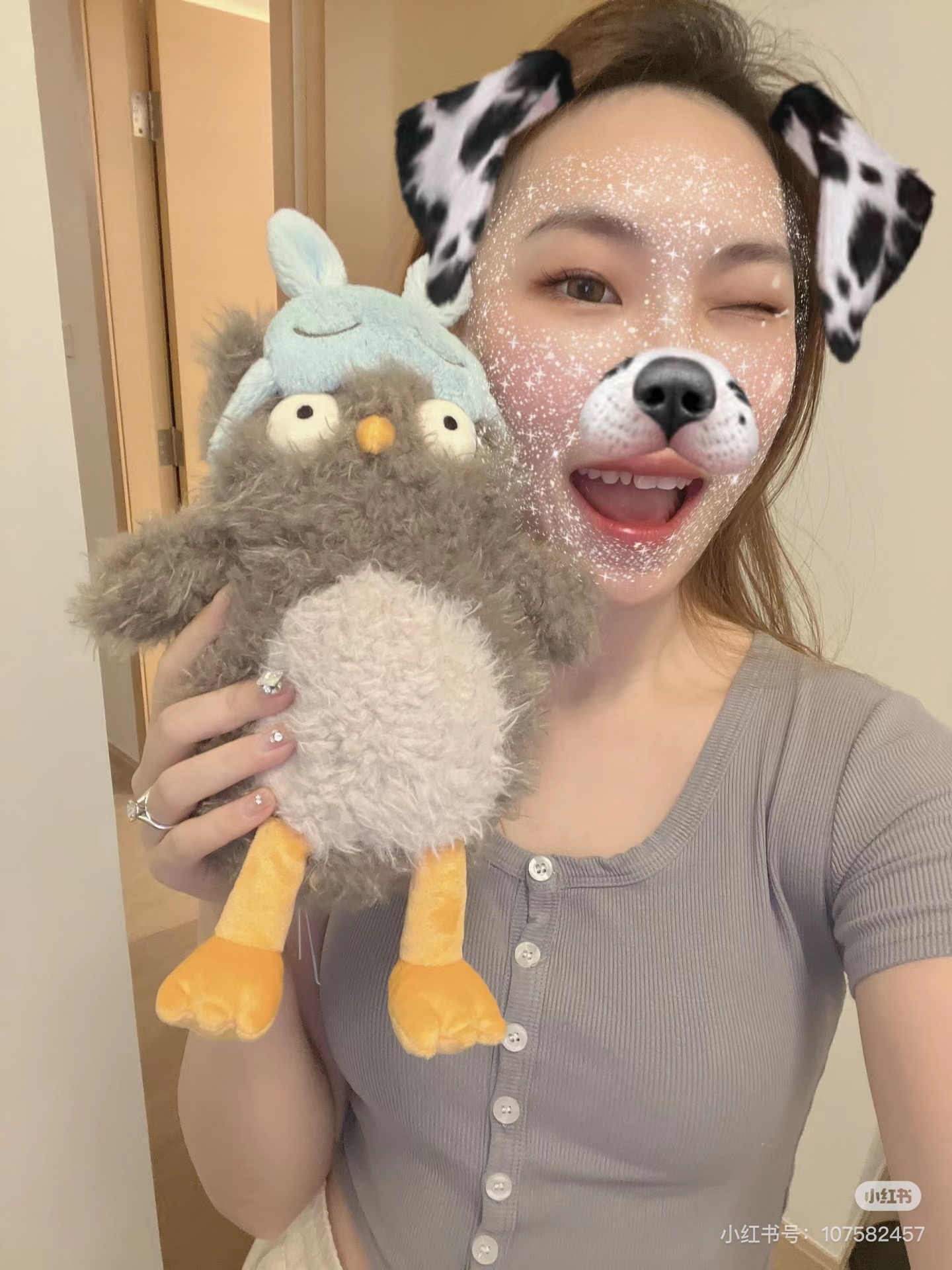 眼神睿智的眼罩猫头鹰，越看越可爱。给我的乖崽崽们都收纳好，每天看到它们都有好心情 3