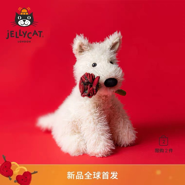 The Monroe Scottish Terrier holding a rose, designed as a direct declara - Comprehensive 2