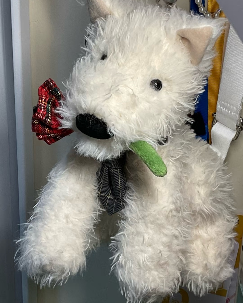 谁能拒绝软软修勾，jellycat新品首发，情人节西高地告白门罗苏格兰梗！！比想象中大好多啊，软乎乎哒好值！！ 2