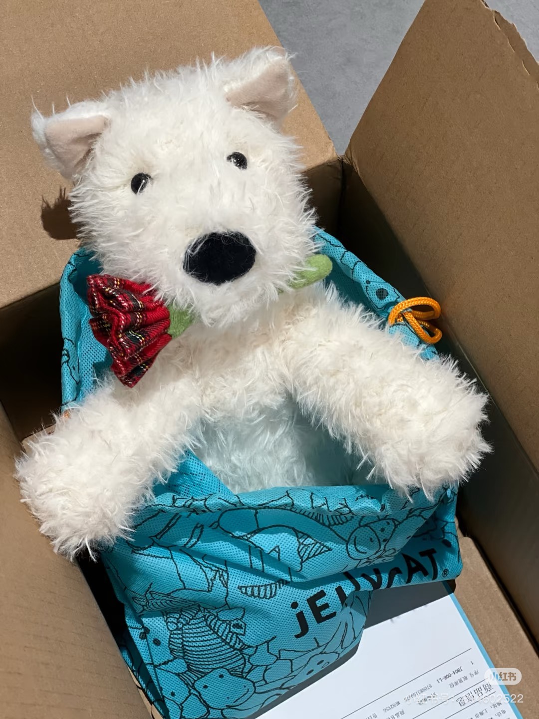 谁能拒绝软软修勾，jellycat新品首发，情人节西高地告白门罗苏格兰梗！！比想象中大好多啊，软乎乎哒好值！！ 8