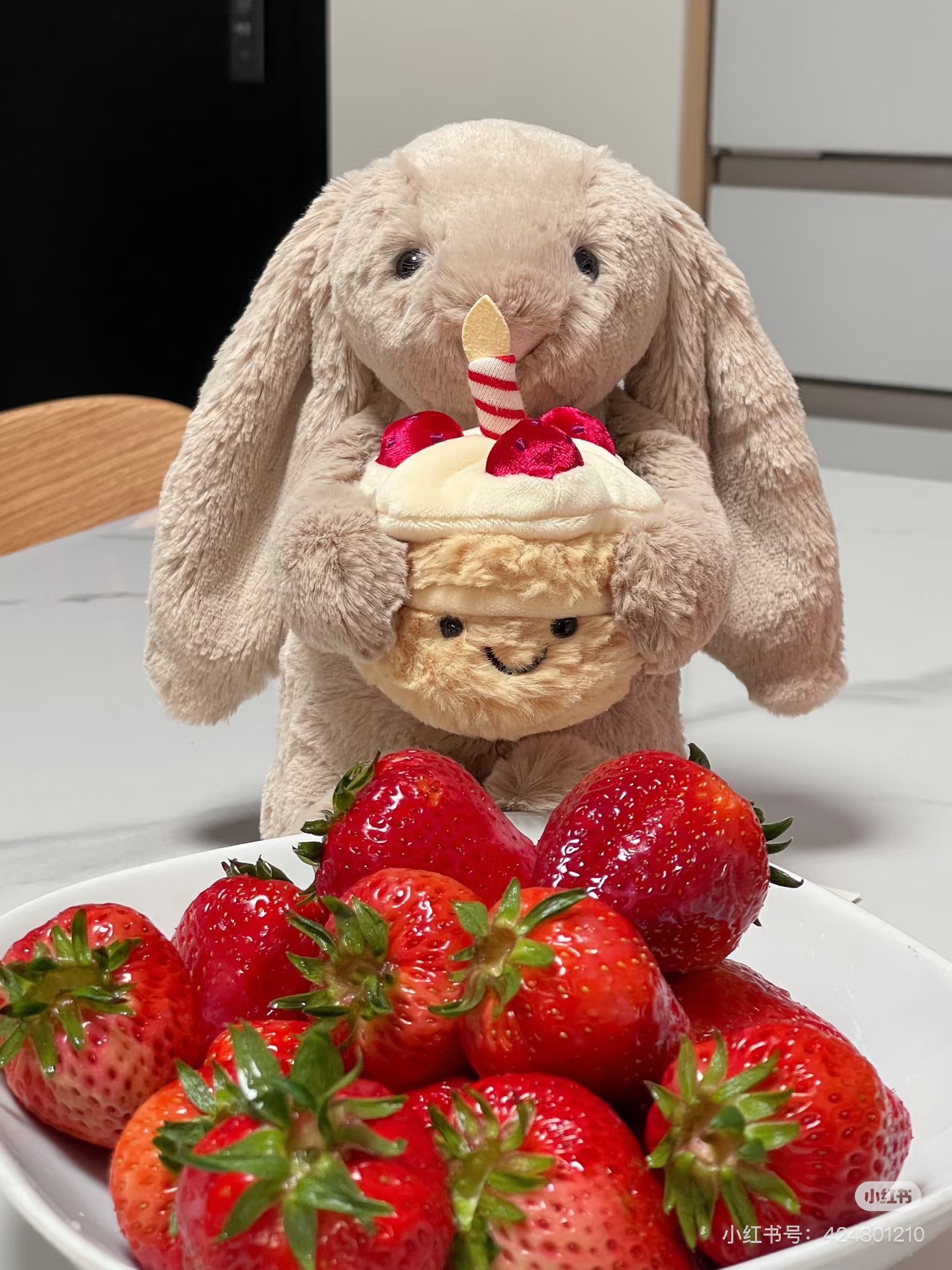 NO:809608,jellycat, the cake-hugging bunny is so cute haha. It’s perfect as a birthday gift. Jellycat doll trendy department store19860909jellycat抱蛋糕兔好可爱哈哈 拿来当生日礼物太合适了,Jellycat公仔潮品百货,accessory
