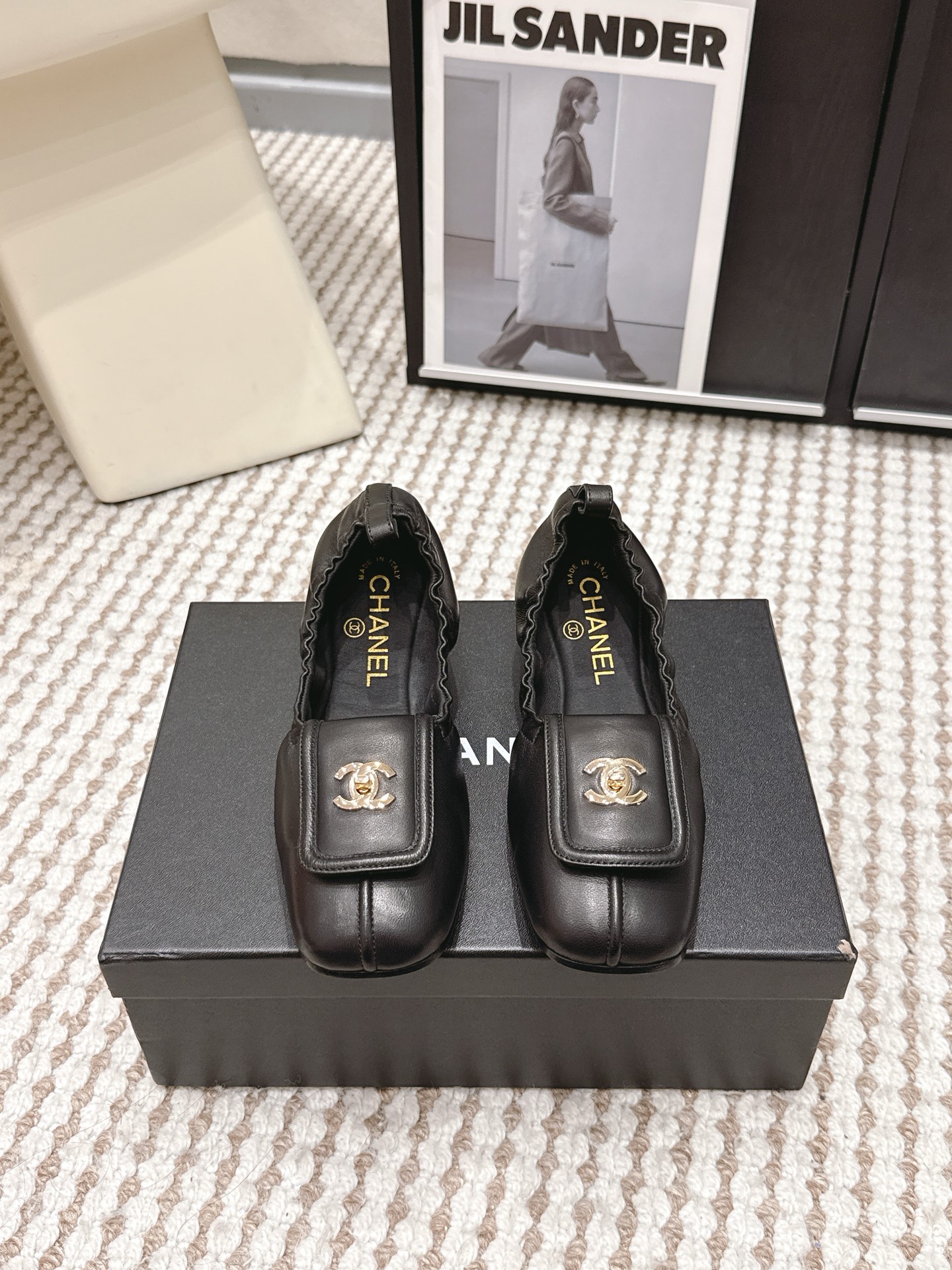 Балетки женские из кожи Chanel