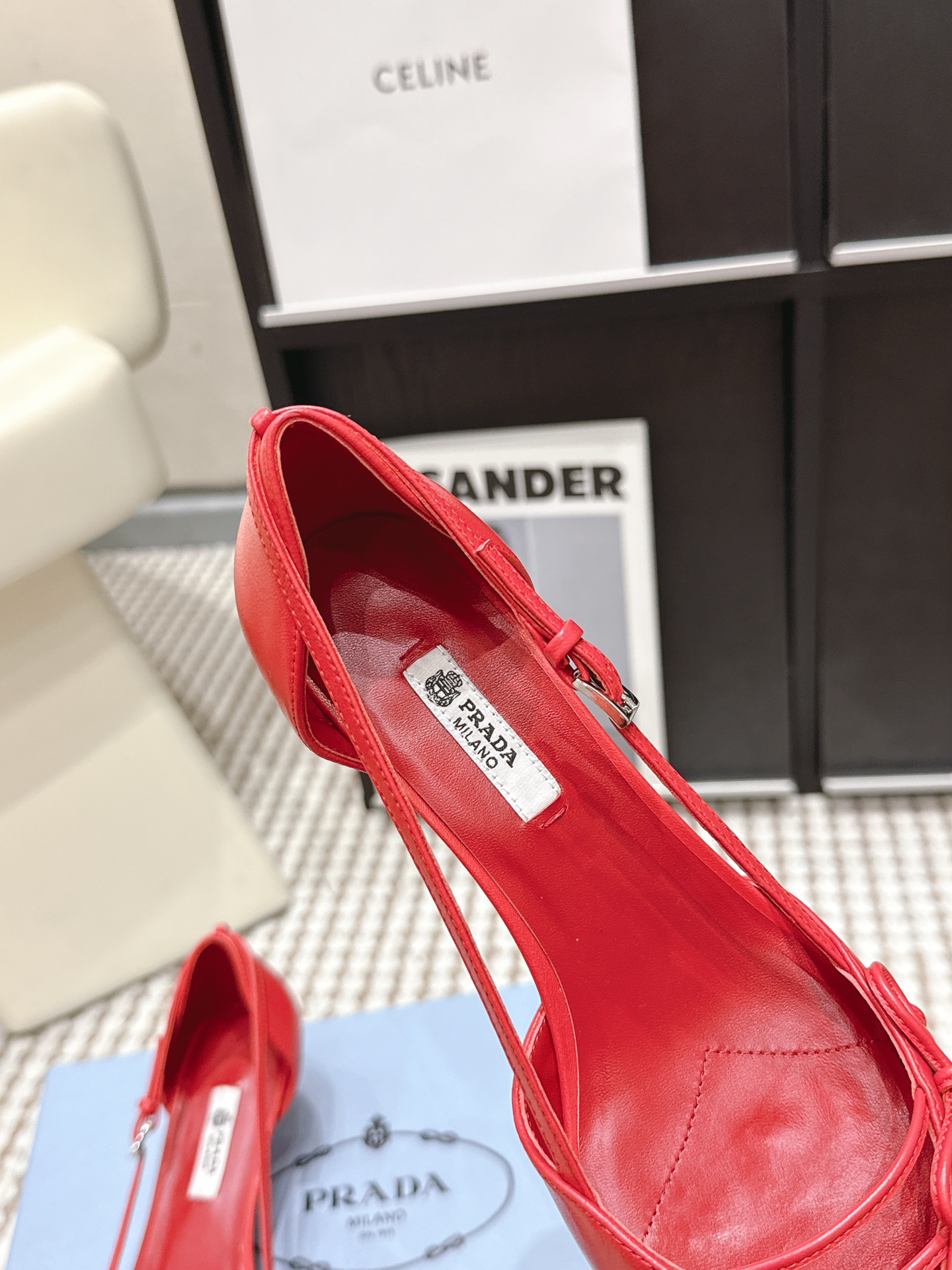 Prada Style Leather Women's Shoes style reference detail image 6 from source 784895