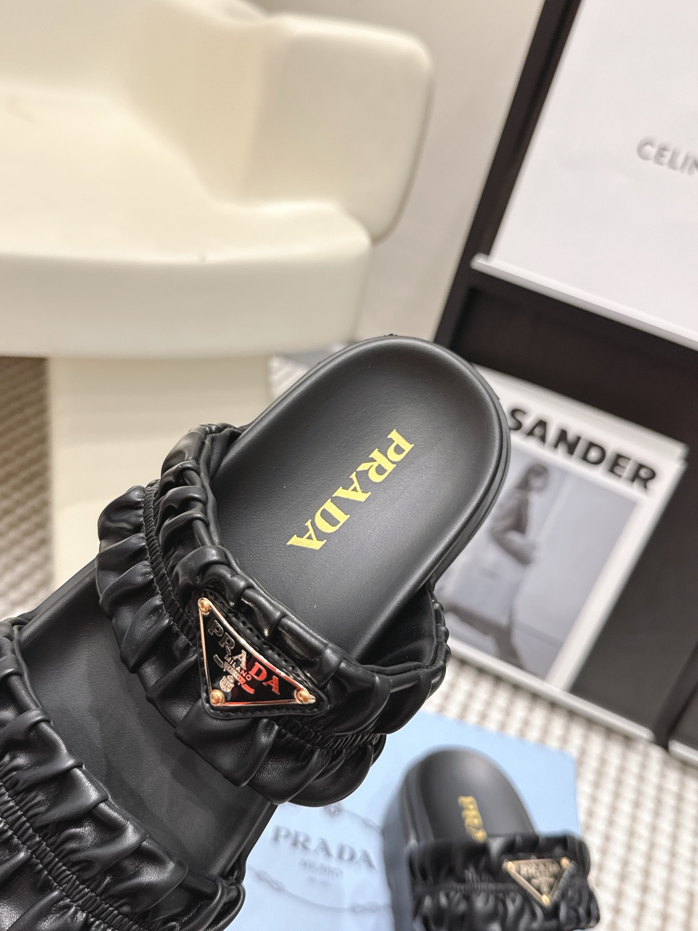 Prada Style Leather Women's Shoes style reference detail image 6 from source 784892