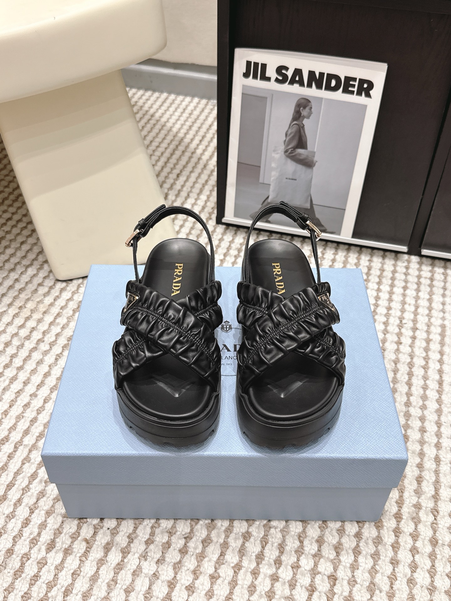 Prada Style Leather Women's Shoes style reference detail image 1 from source 784891