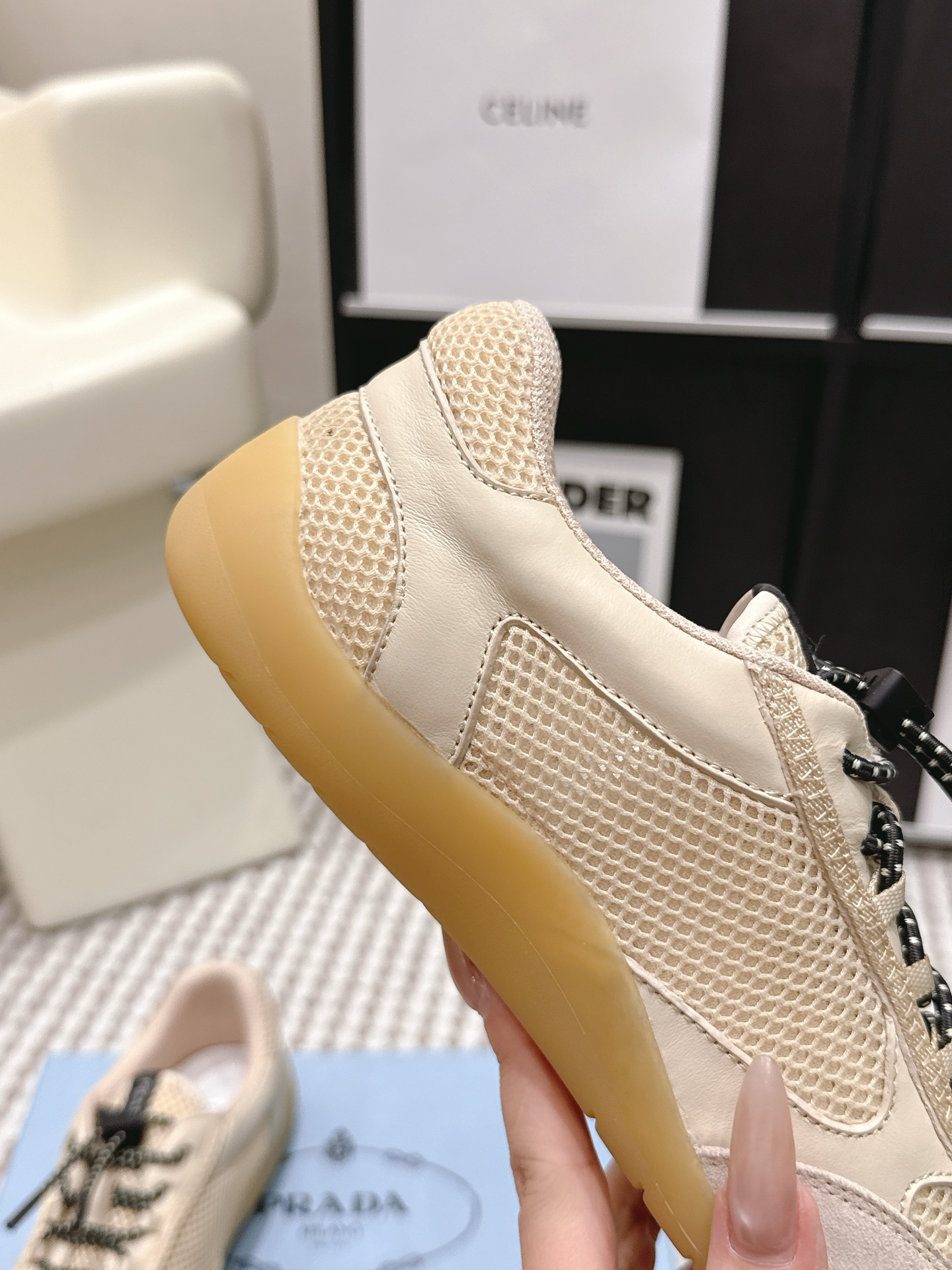 Prada Style Leather Women's Shoes style reference detail image 7 from source 784915