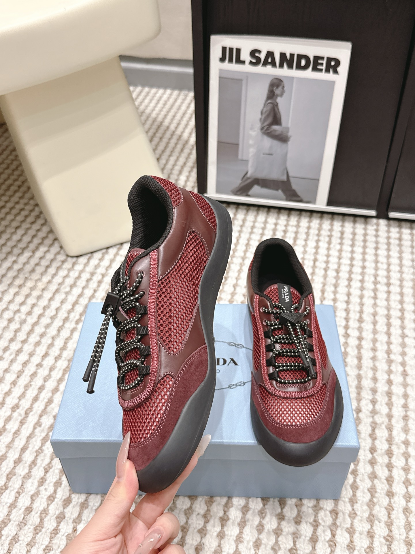 Prada Style Leather Women's Shoes style reference detail image 5 from source 784916
