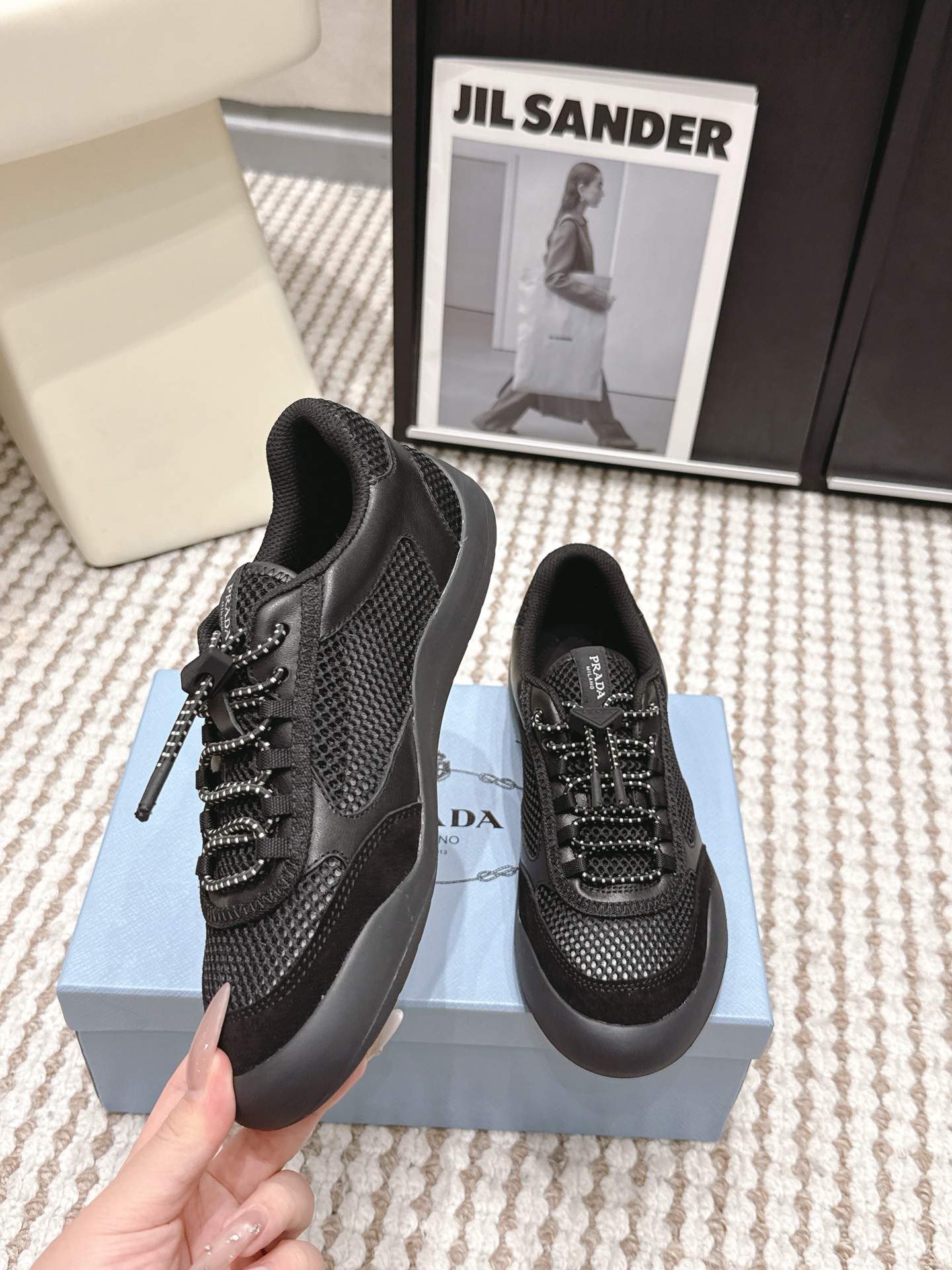 Prada Style Leather Women's Shoes style reference detail image 5 from source 784917
