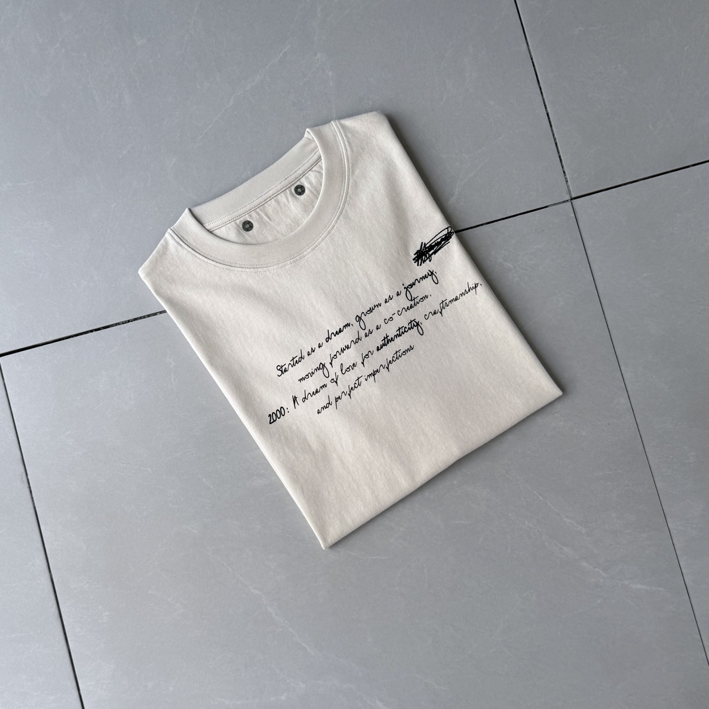 Golden Goose Distressed Cotton Tee with Embroidered Logo - Unisex Style 2 i1746781994502 9621 0 5