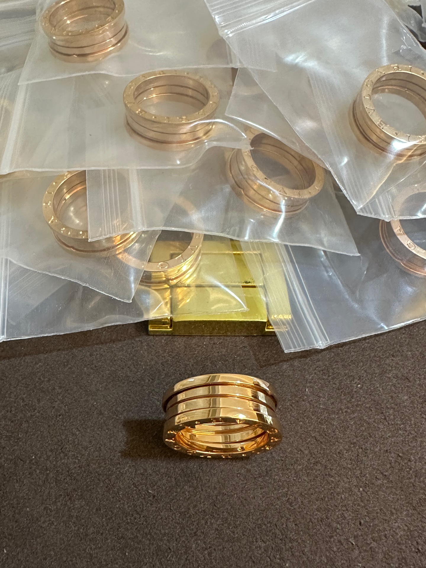 纯银顶级版宝格丽窄版弹簧戒指