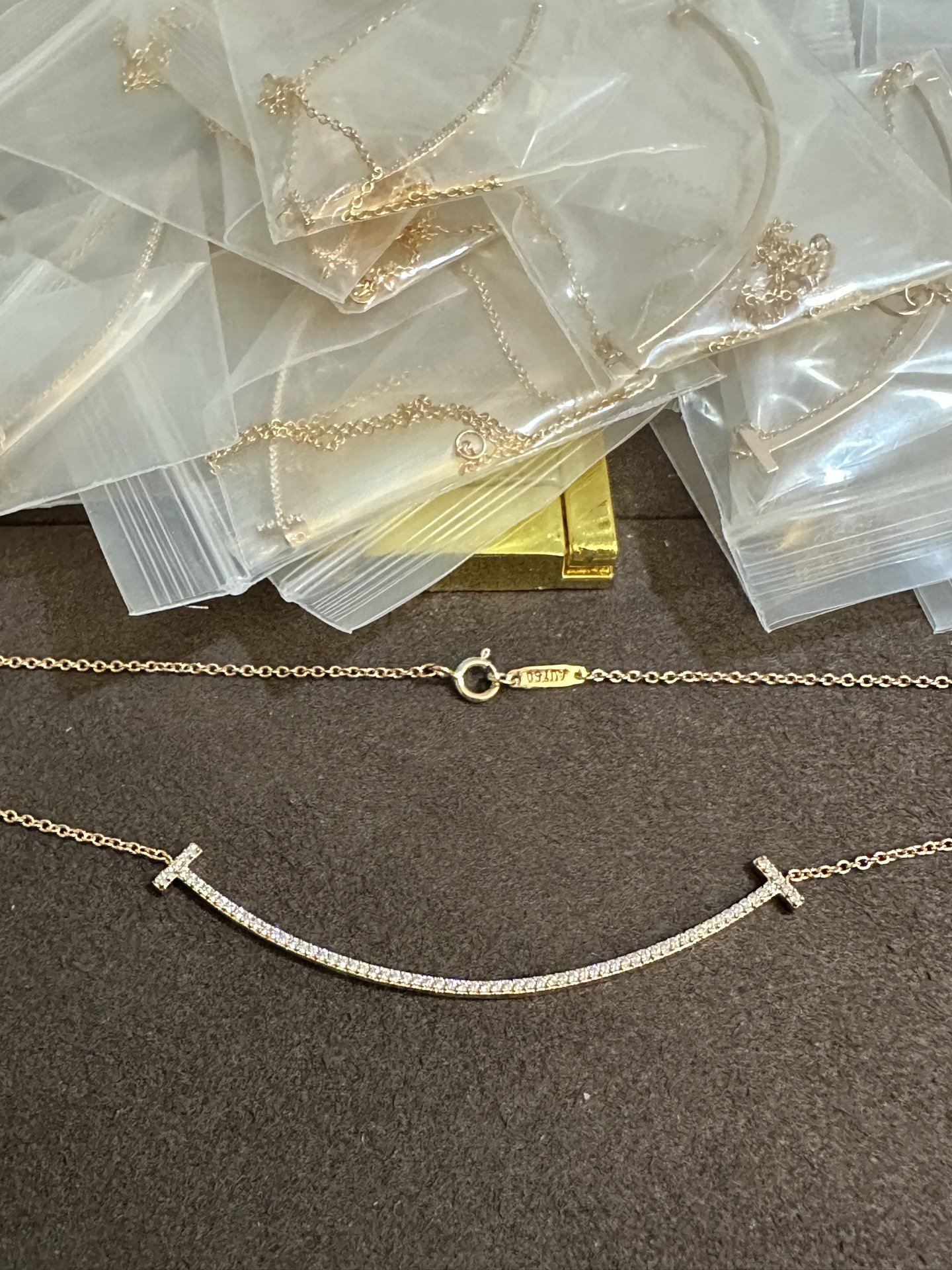 纯银顶级版蒂芙尼大号笑脸玫瑰金带钻