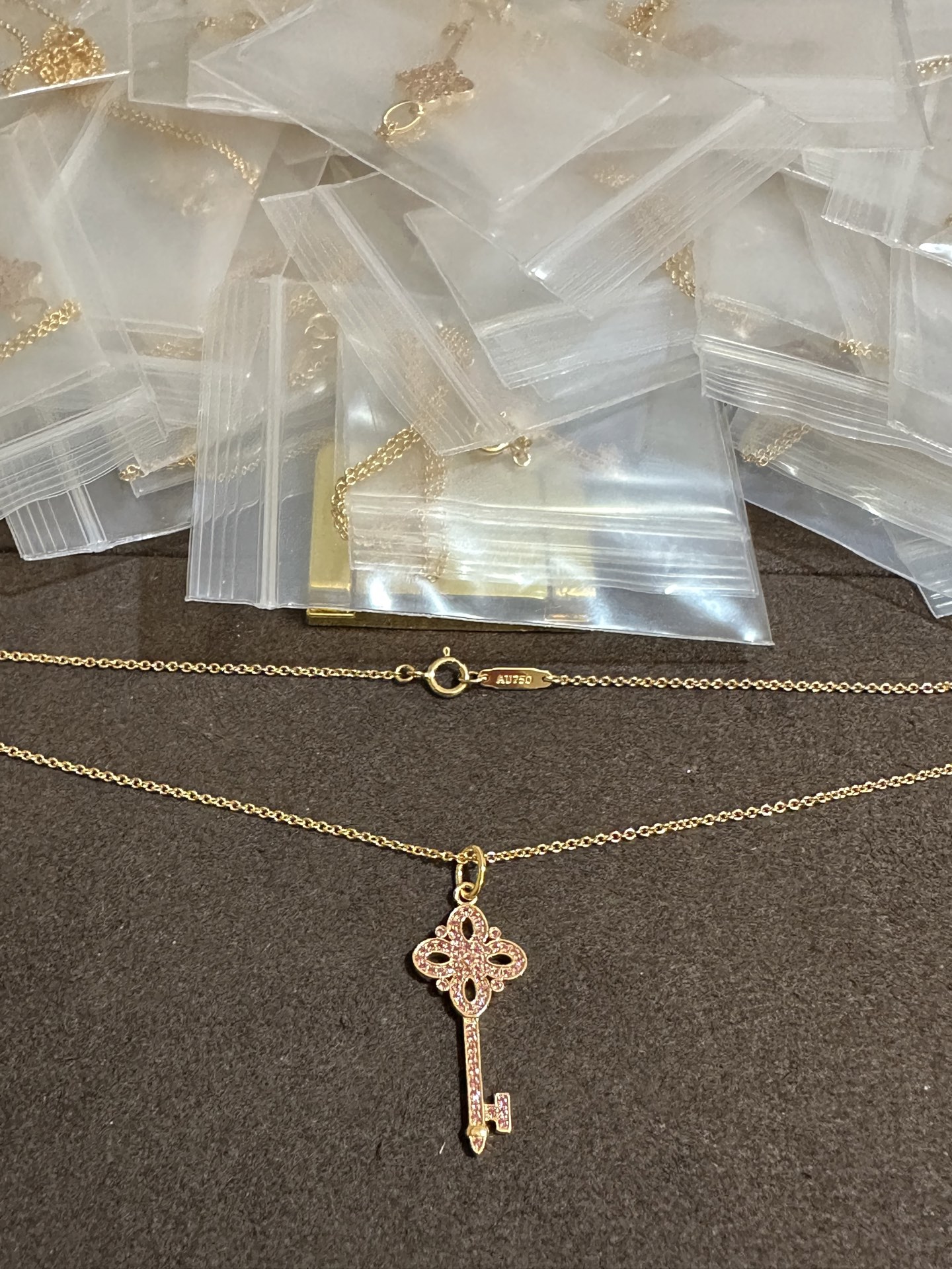 纯银顶级版蒂芙尼迷你维多利亚钥匙项链