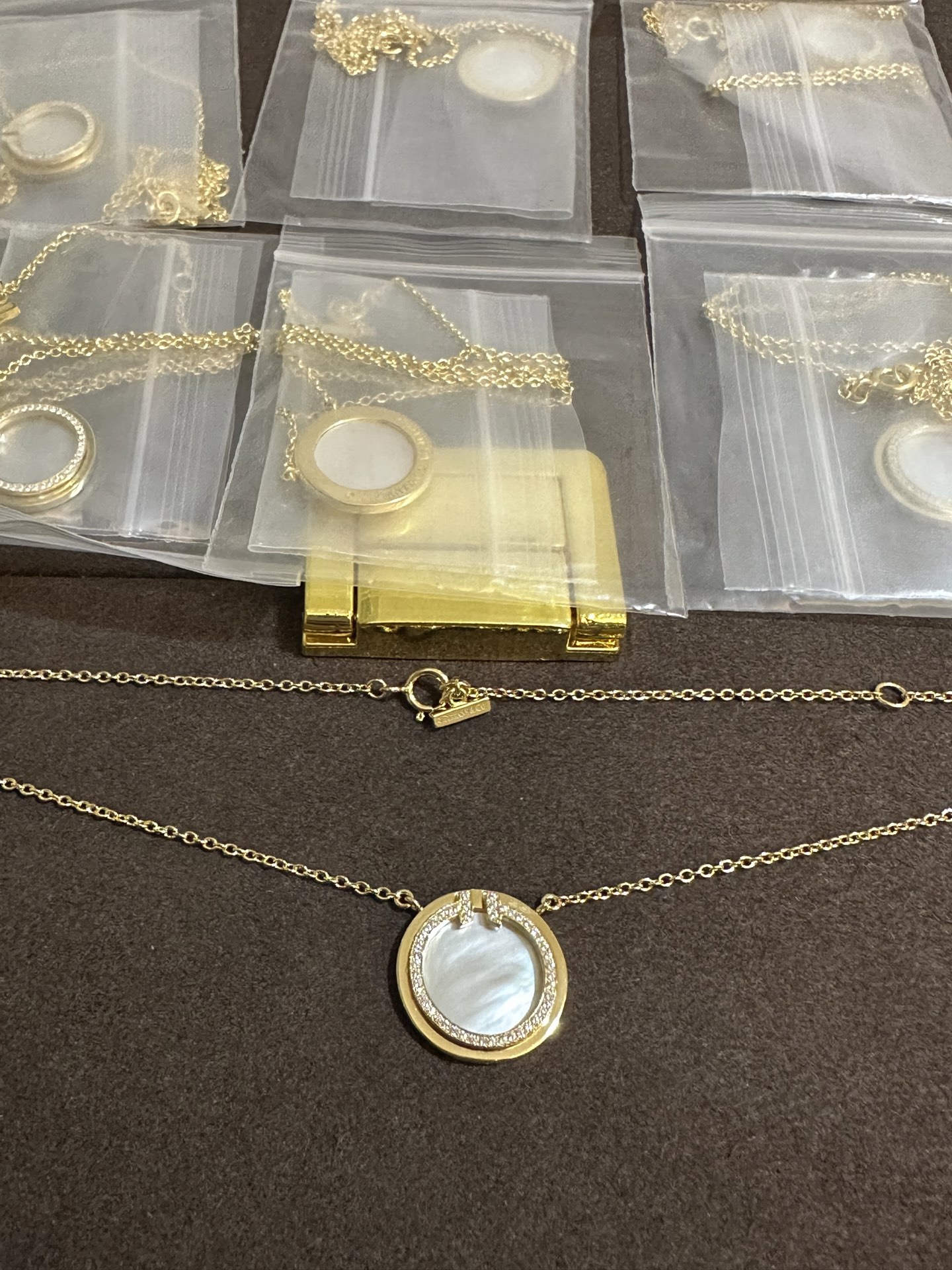 纯银顶级版蒂芙尼大号T形圆圈项链