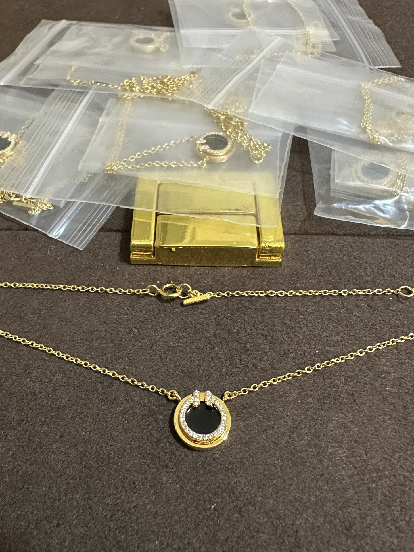 纯银顶级版蒂芙尼小号T形圆圈项链