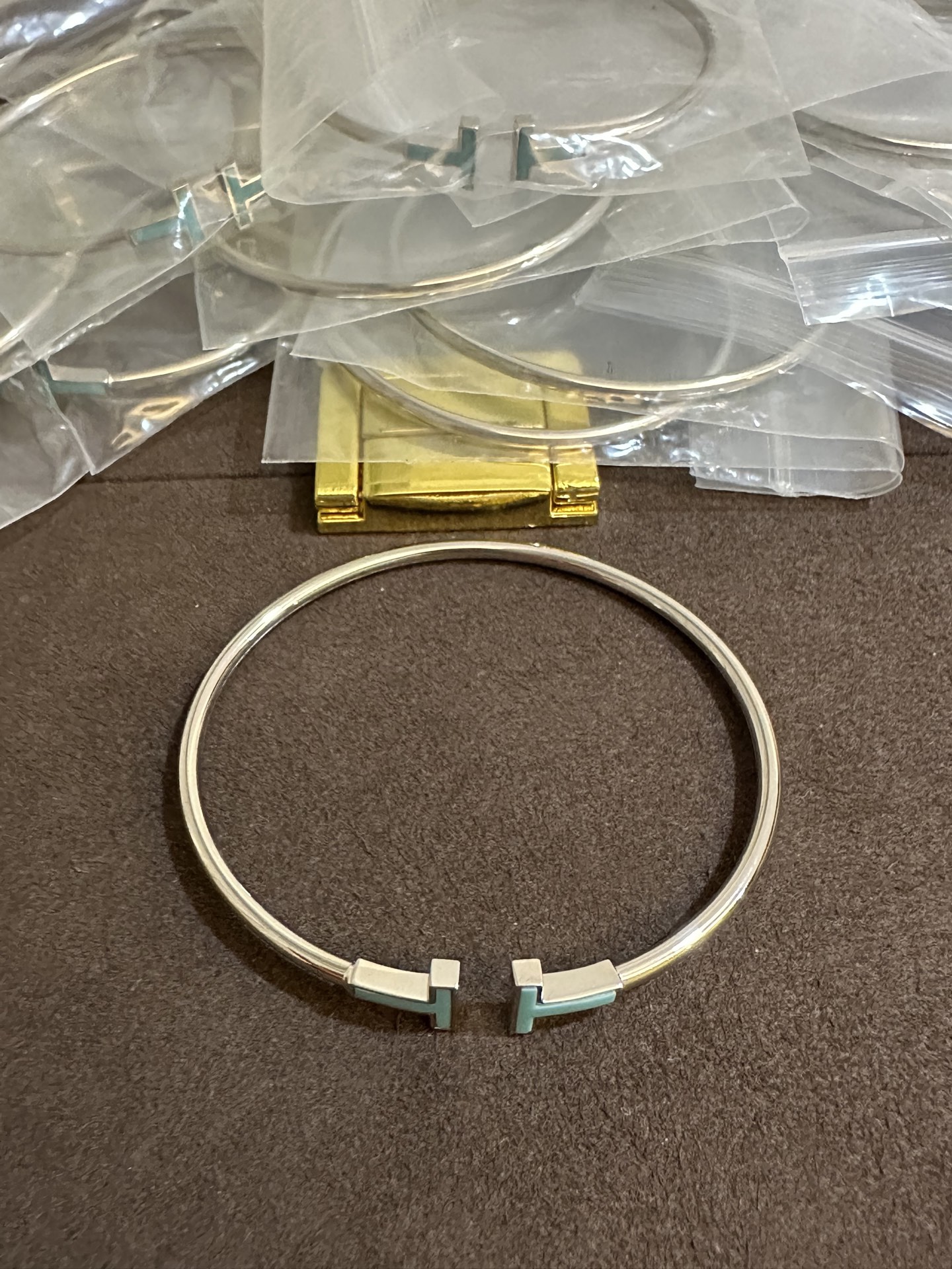 纯银顶级版蒂芙尼双T手镯，(实价)140