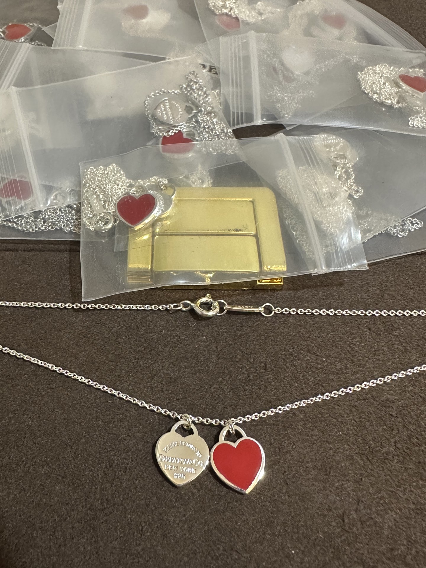 纯银顶级版蒂芙尼桃心项链，(实价)85