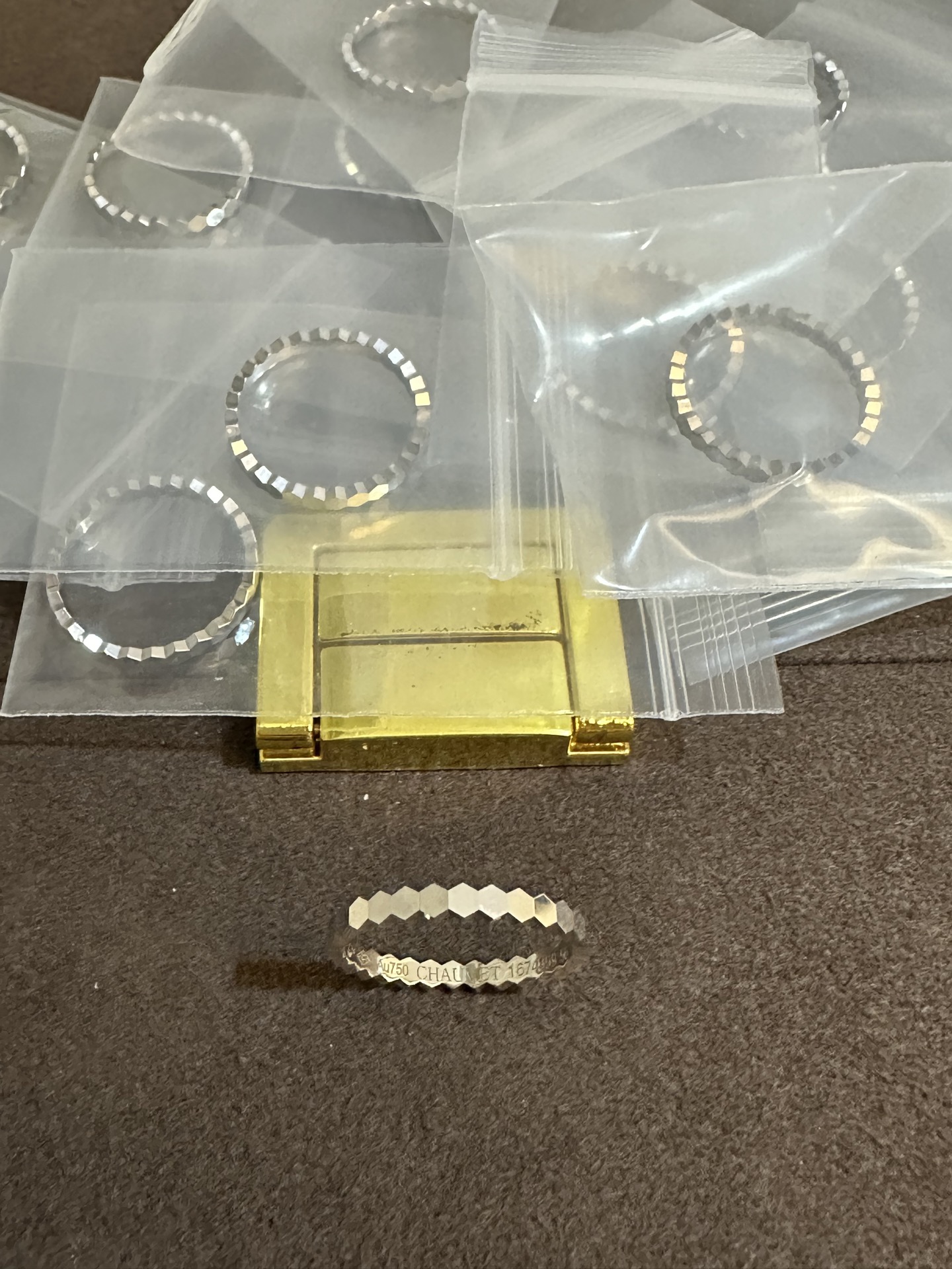 纯银顶级版尚美光面蜂窝戒指，(实价)80