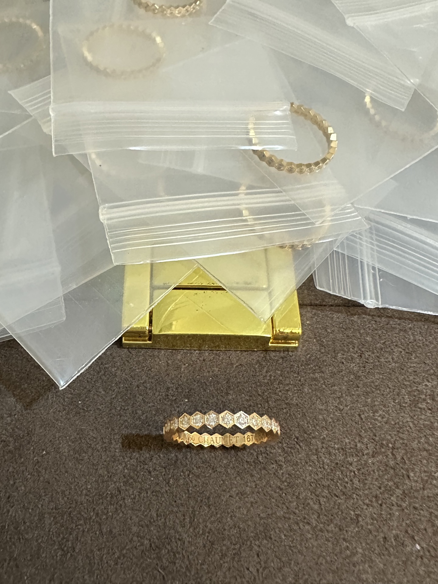 纯银顶级版尚美全钻蜂窝戒指，(实价)95