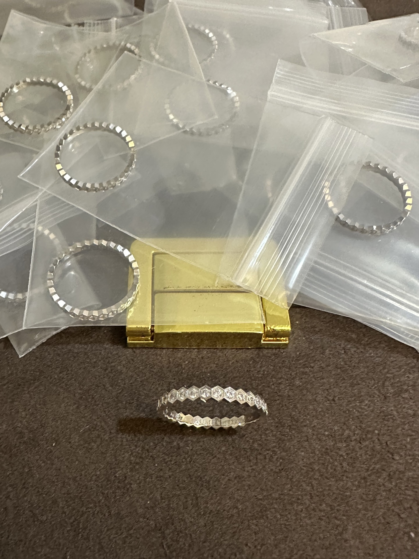 纯银顶级版尚美全钻蜂窝戒指，(实价)95