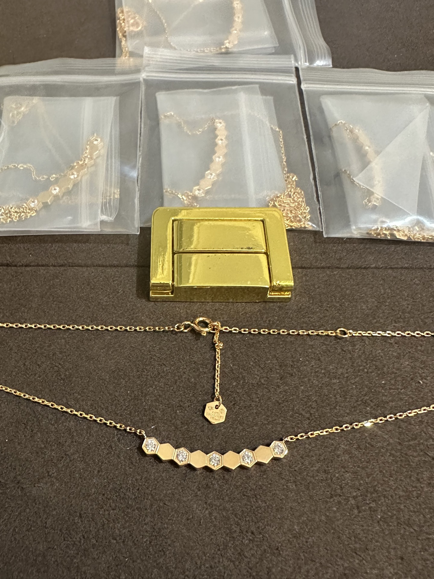 纯银顶级版尚美蜂窝项链，(实价)140