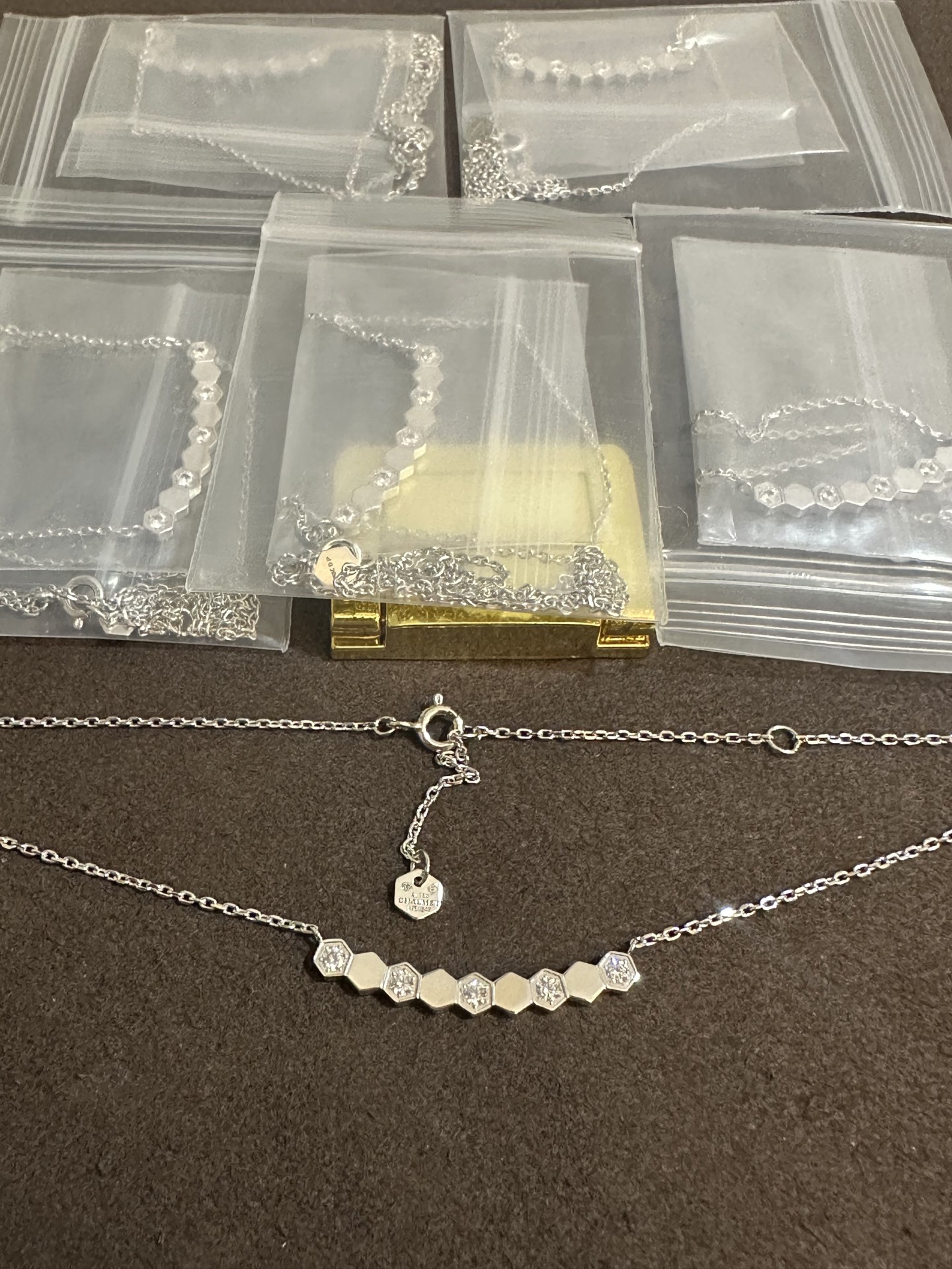 纯银顶级版尚美蜂窝项链，(实价)140