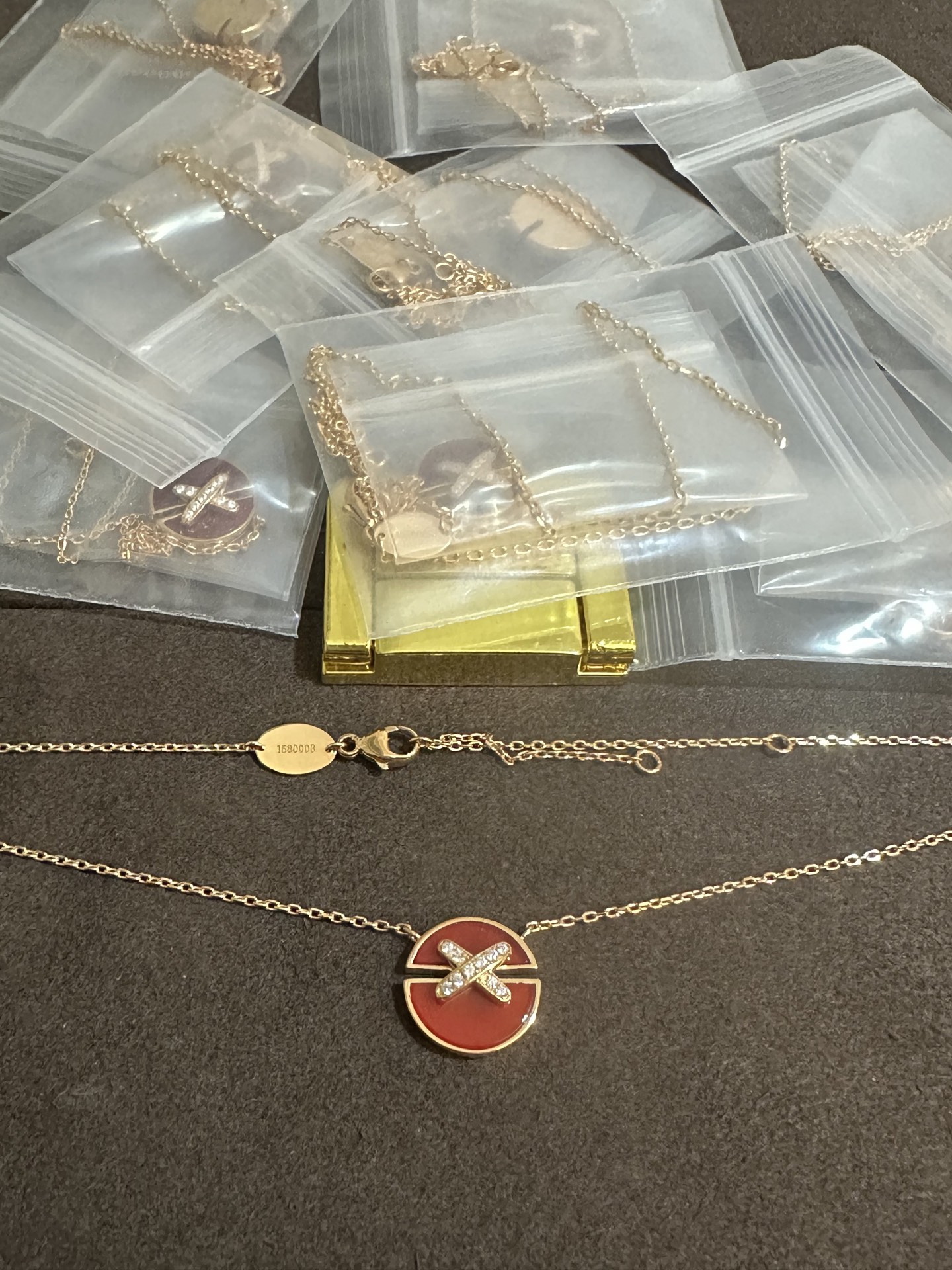 纯银顶级版尚美交叉贝母项链