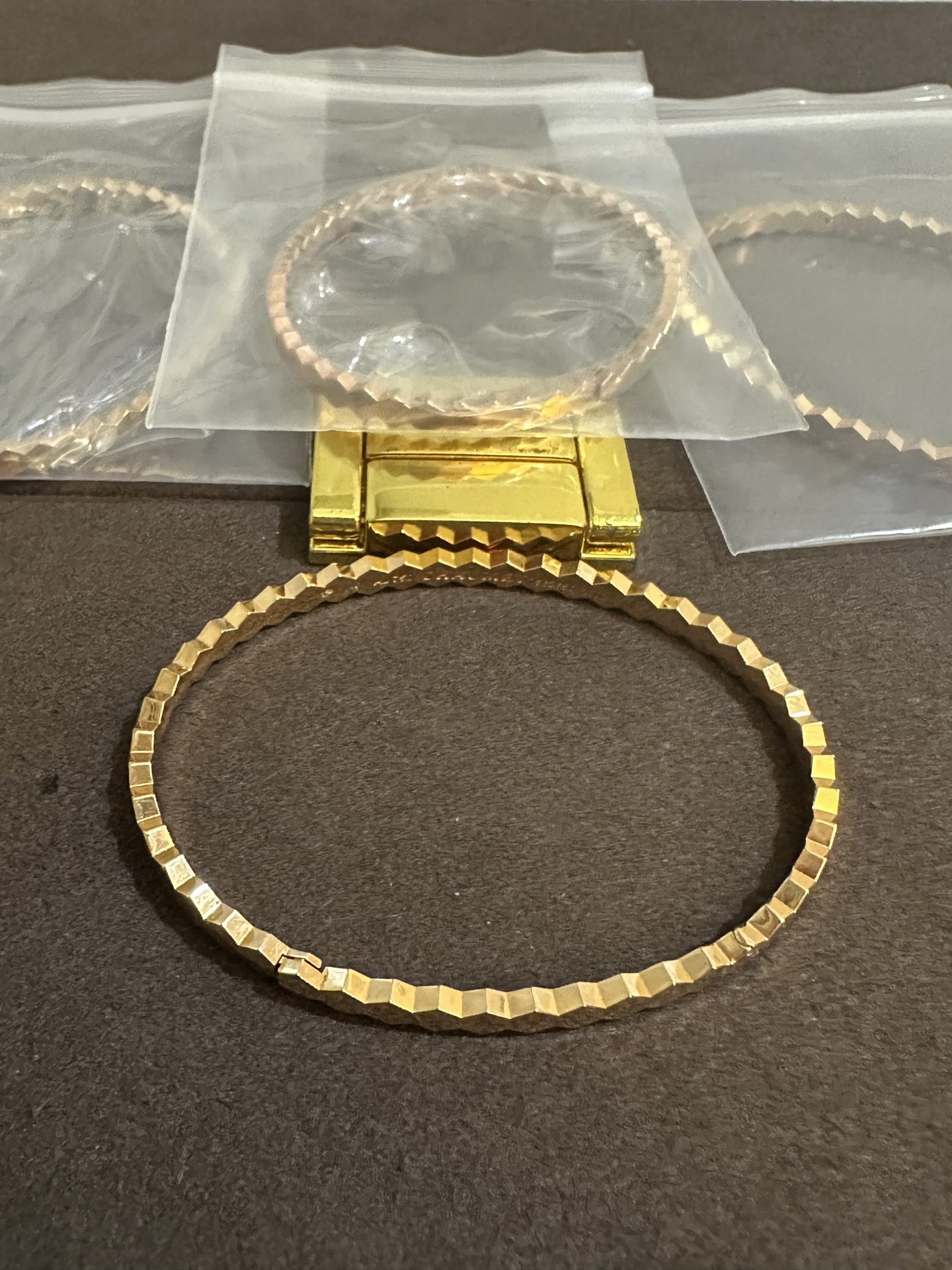 纯银顶级版尚美无钻蜂窝手镯