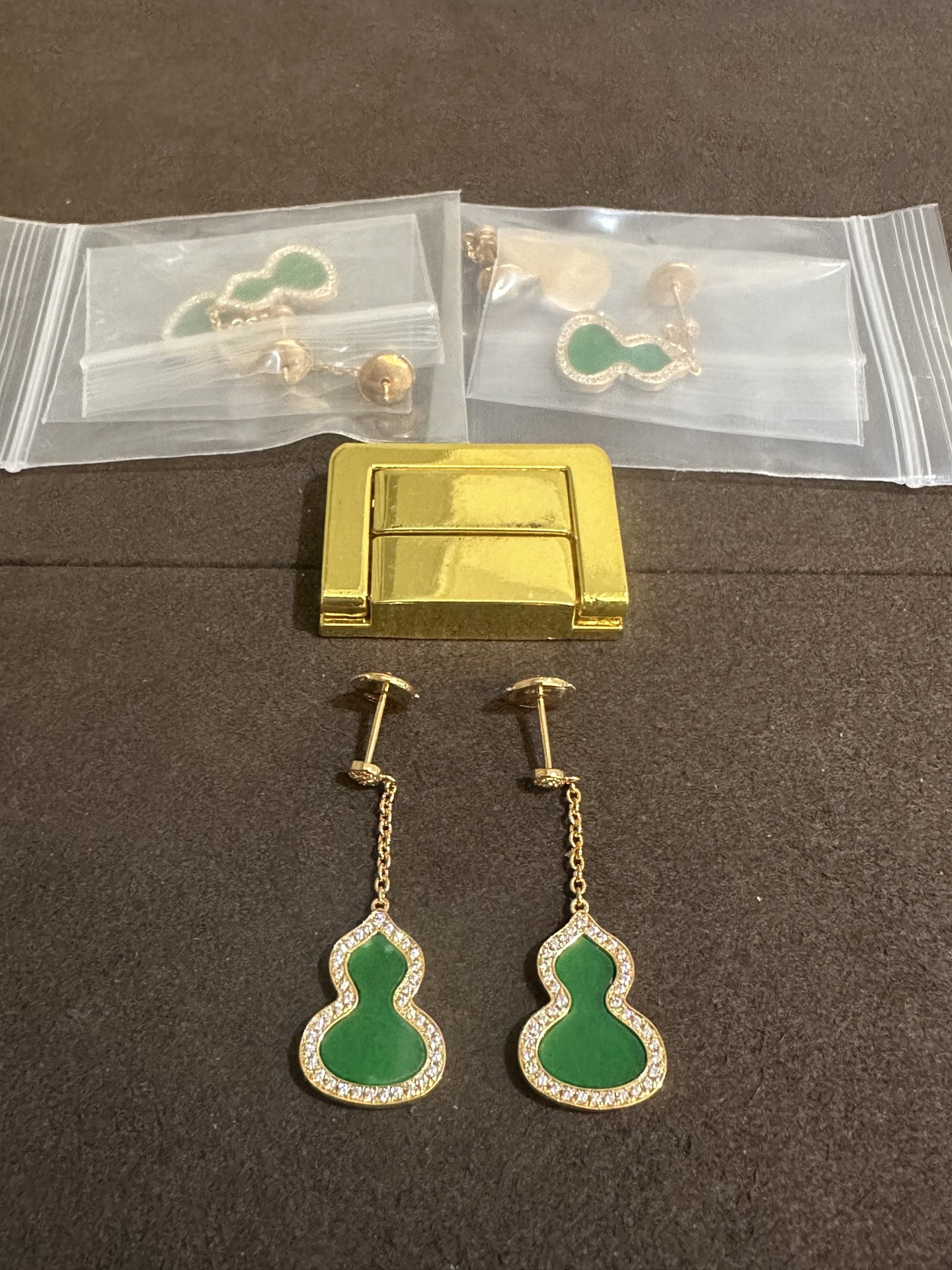 纯银顶级版麒麟葫芦耳钉，(实价)140