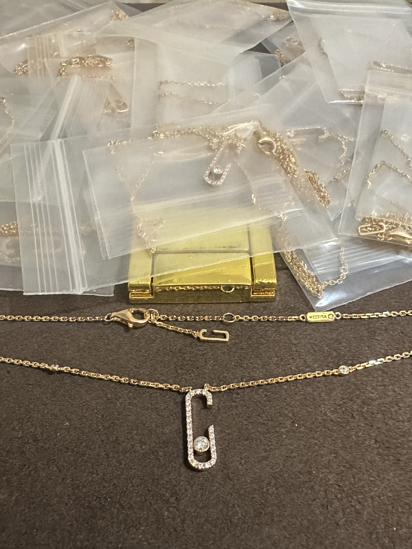 纯银顶级版梅西卡满钻项链，(实价)110