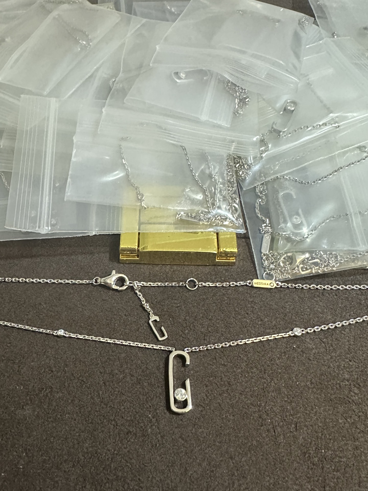 纯银顶级版梅西卡光面项链，(实价)105