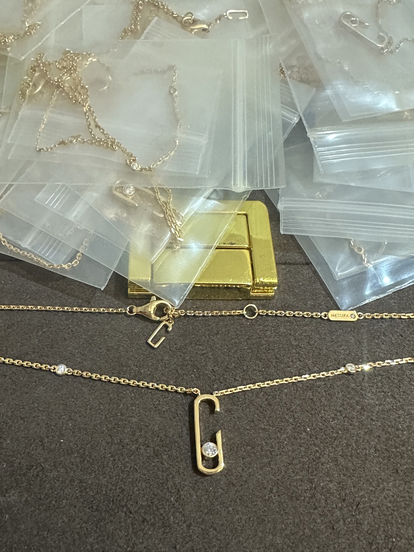 纯银顶级版梅西卡光面项链，(实价)105