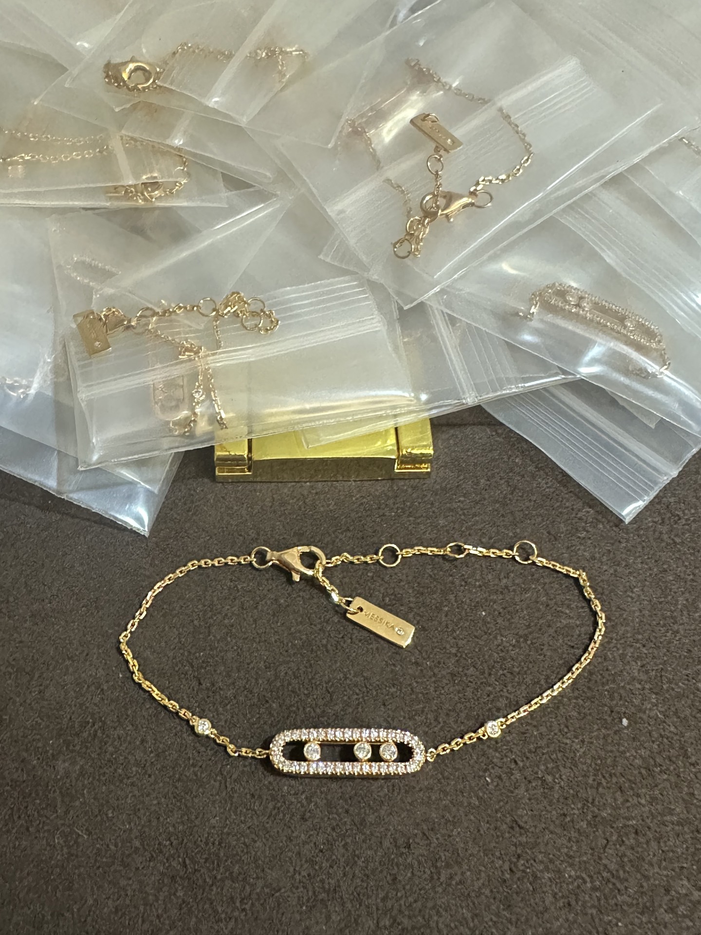 纯银顶级版梅西卡满钻手链，(实价)105