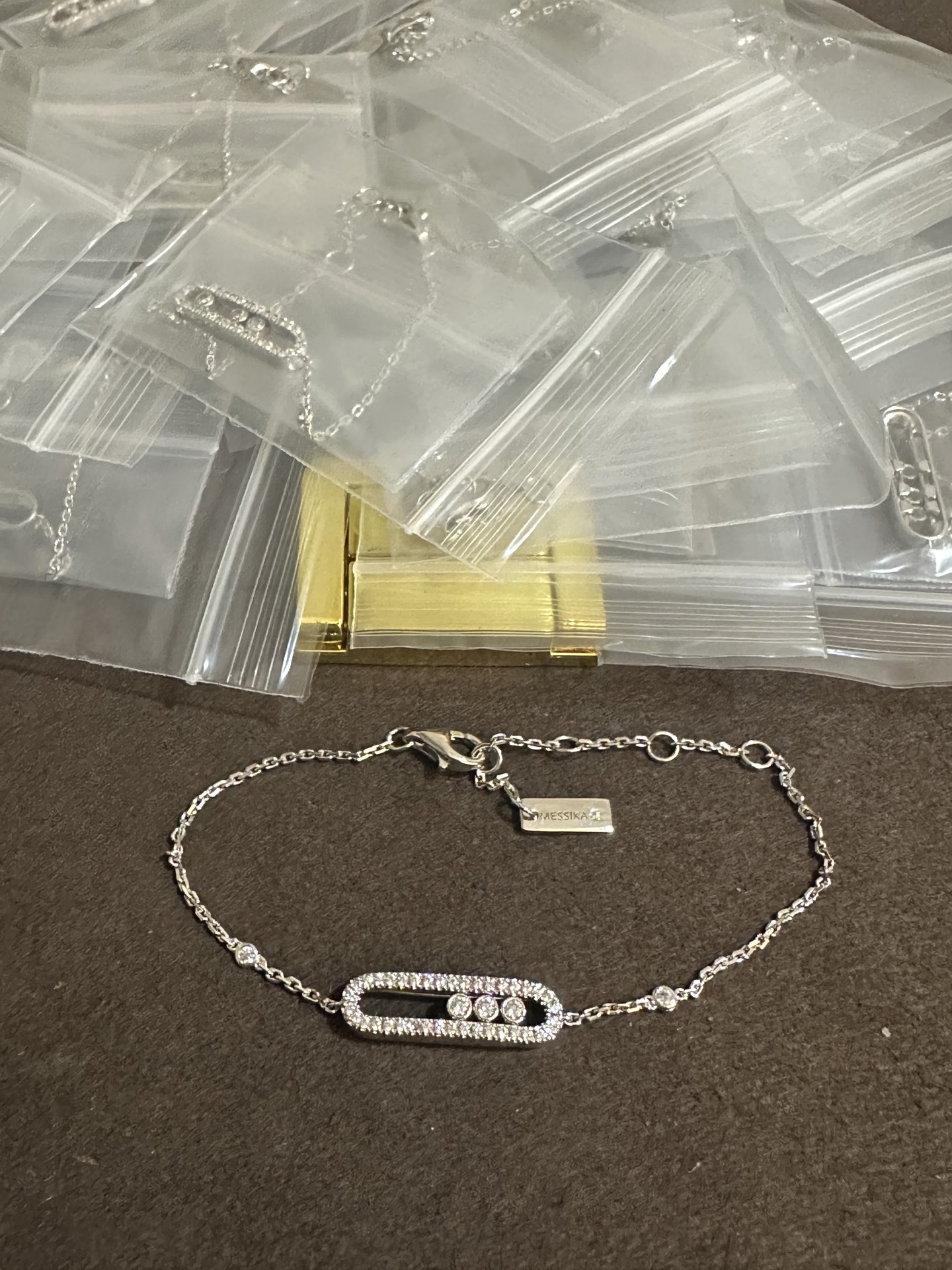 纯银顶级版梅西卡满钻手链，(实价)105