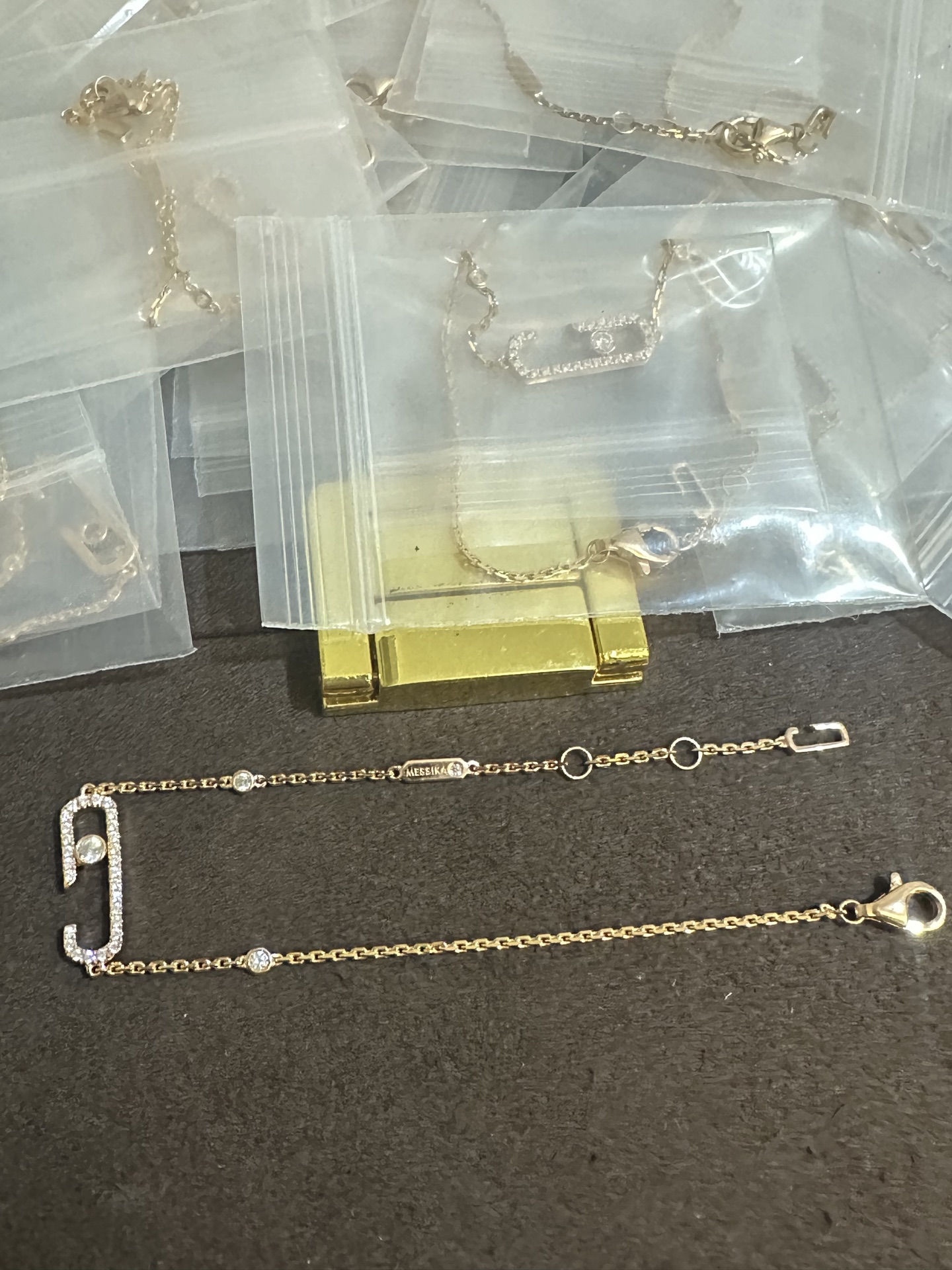 纯银顶级版梅西卡满钻手链，(实价)105