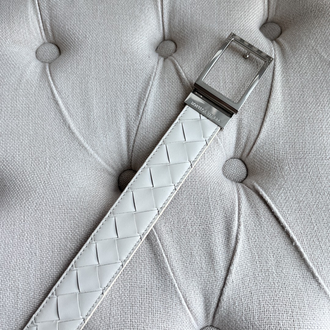 Newest Man Knitted Waist Belt with Double-Sided Italian Calves and Revolving Pin Button - 图片 6