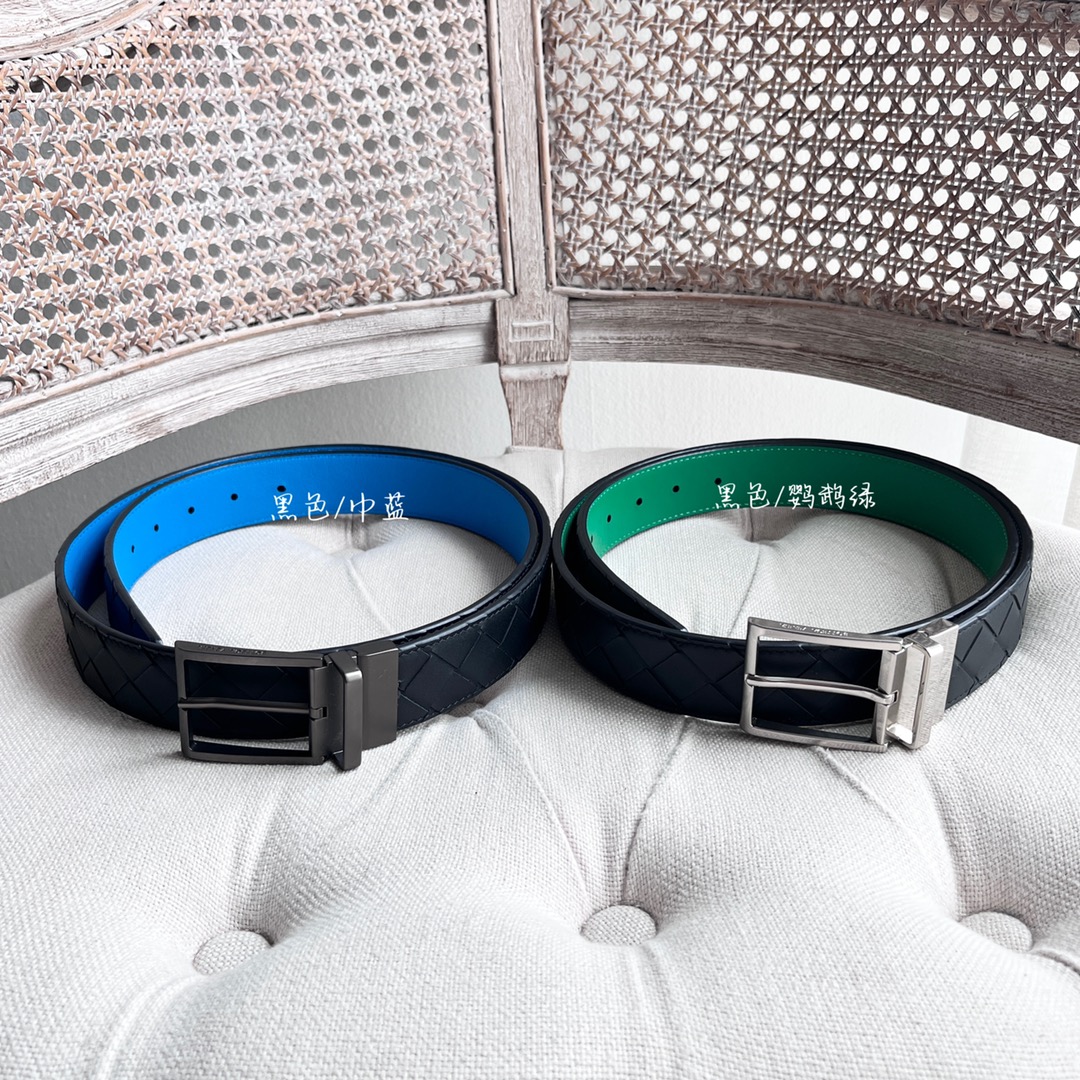 Newest Man Knitted Double-Sided Waist Belt with Italian Calves – Premium Quality Purchase - 图片 1