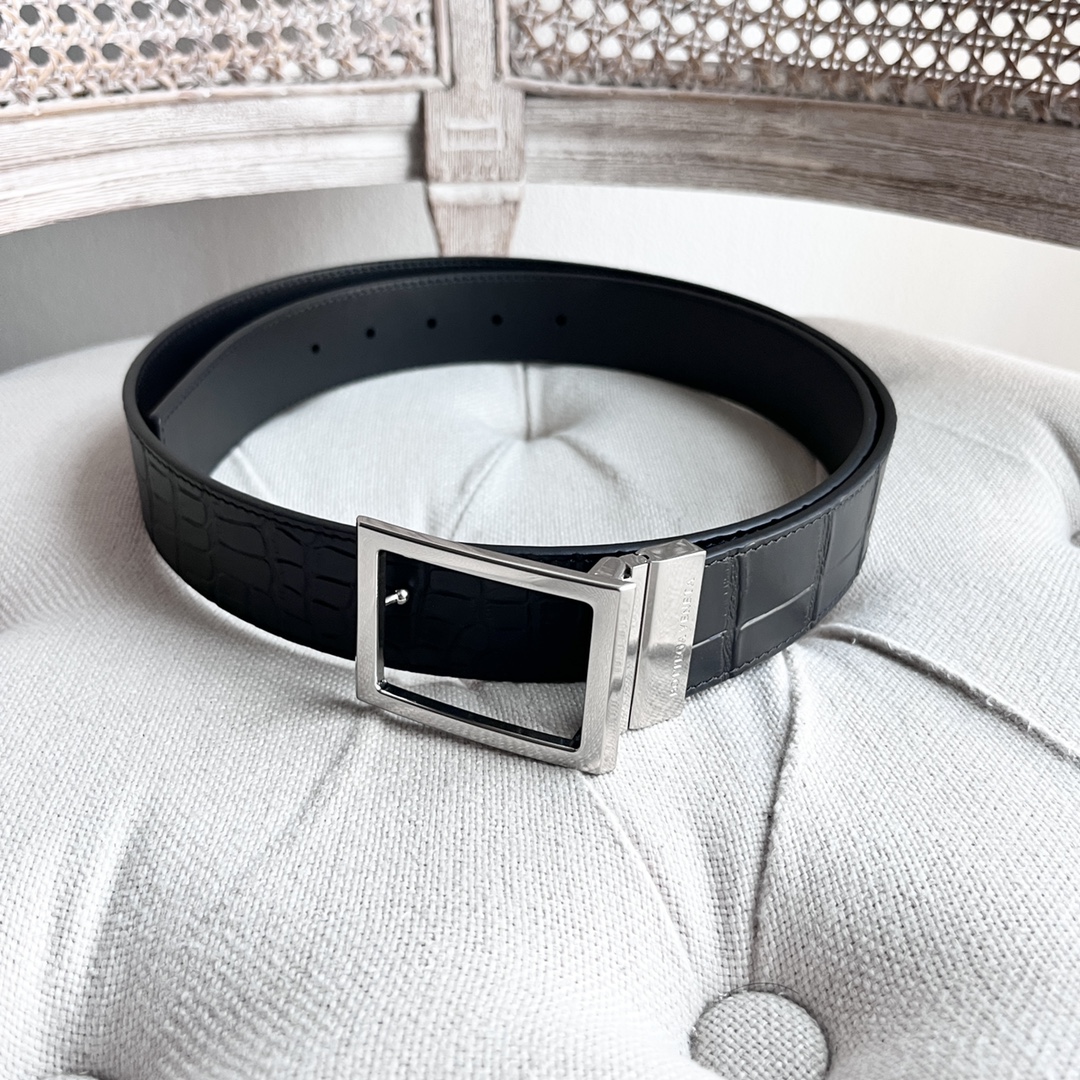 Stylish New Man’s Gun-Colored Belt with Revolving Needle Button and Front Sign - 图片 2