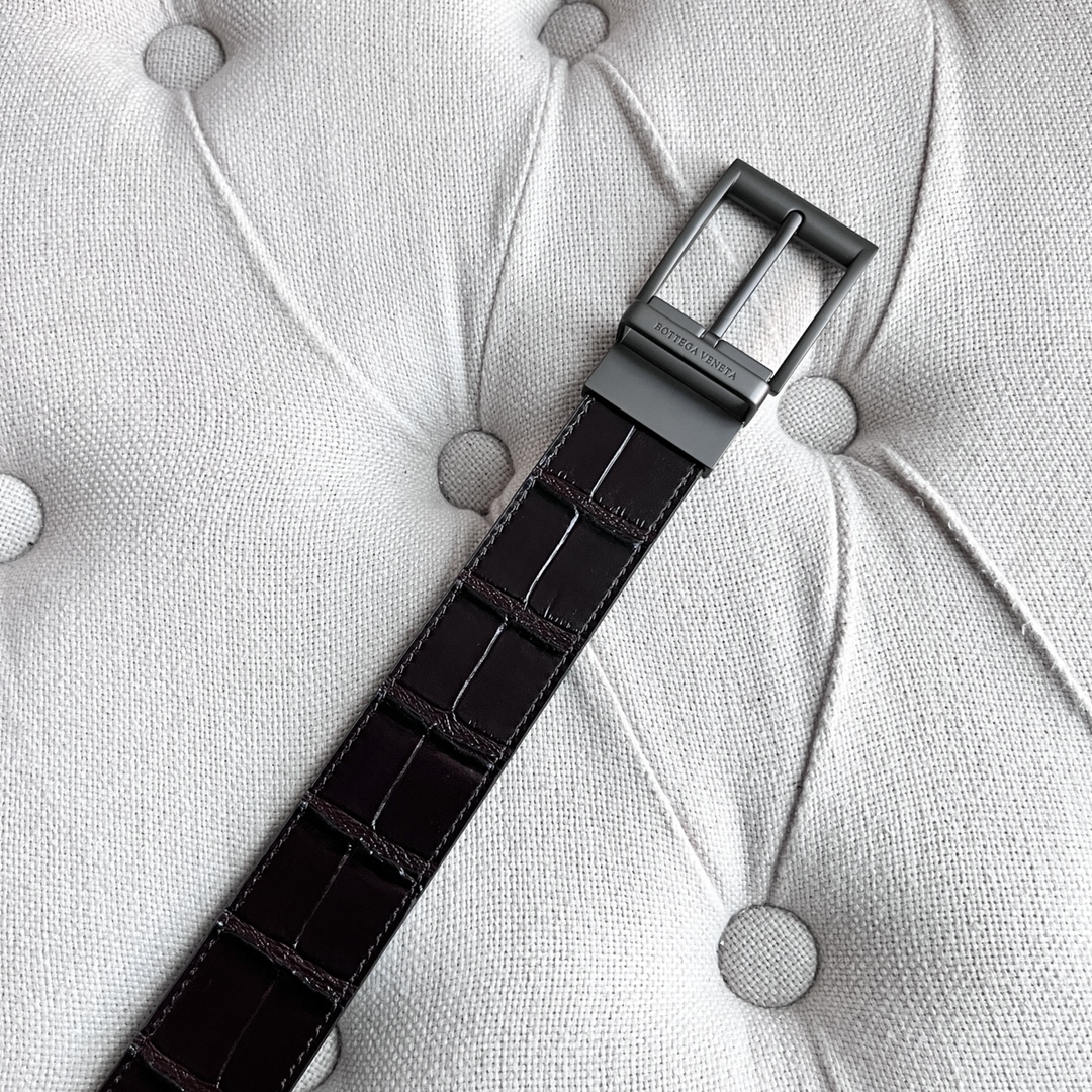 Fashionable New Man’s Guacamole Belt with Gun-Colored Needle Button – 35MM Width - 图片 6