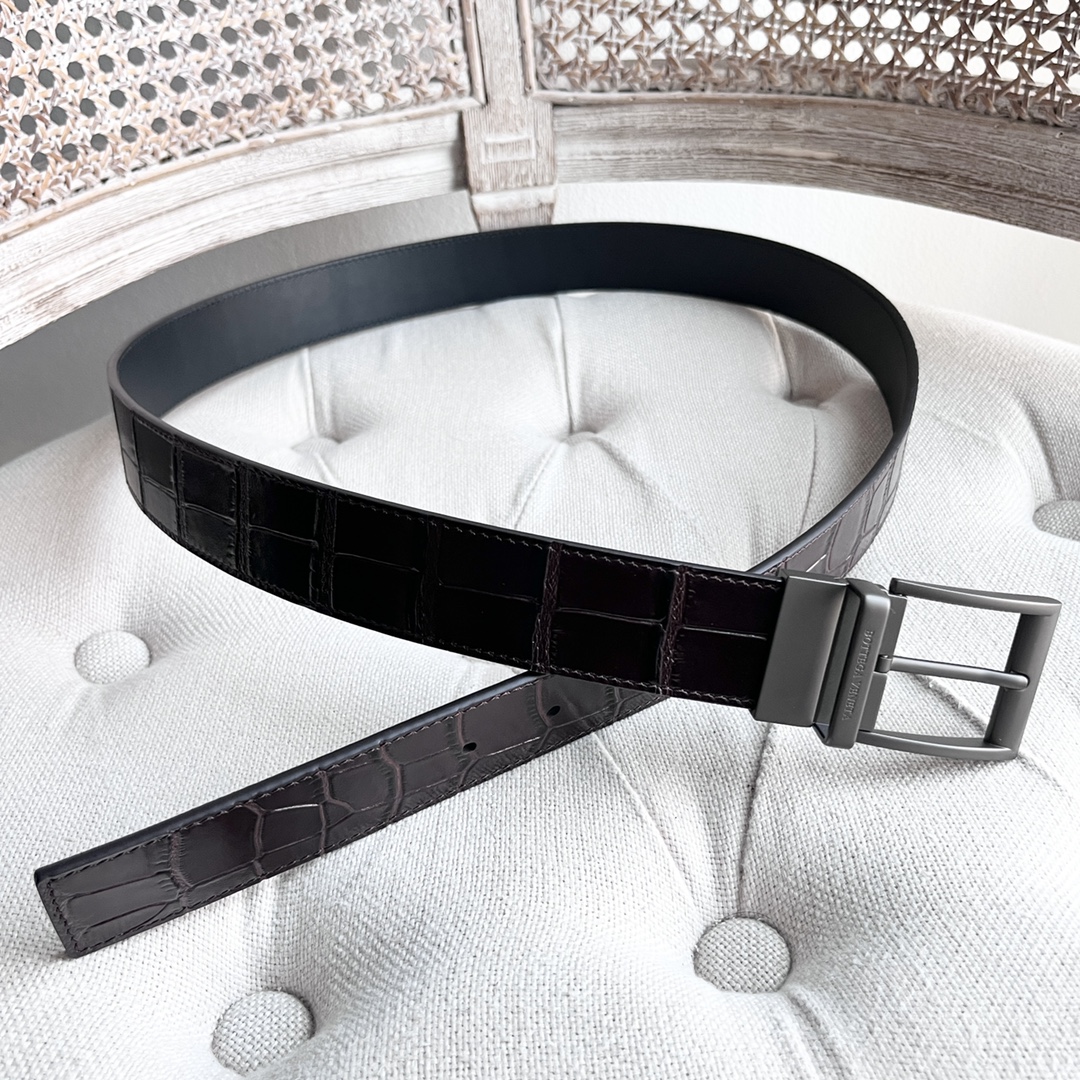 Fashionable New Man’s Guacamole Belt with Gun-Colored Needle Button – 35MM Width - 图片 5