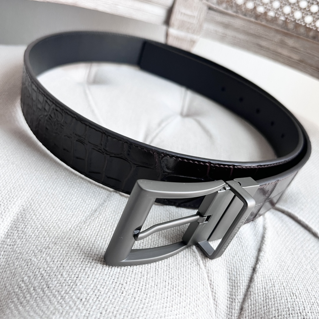 Fashionable New Man’s Guacamole Belt with Gun-Colored Needle Button – 35MM Width - 图片 3