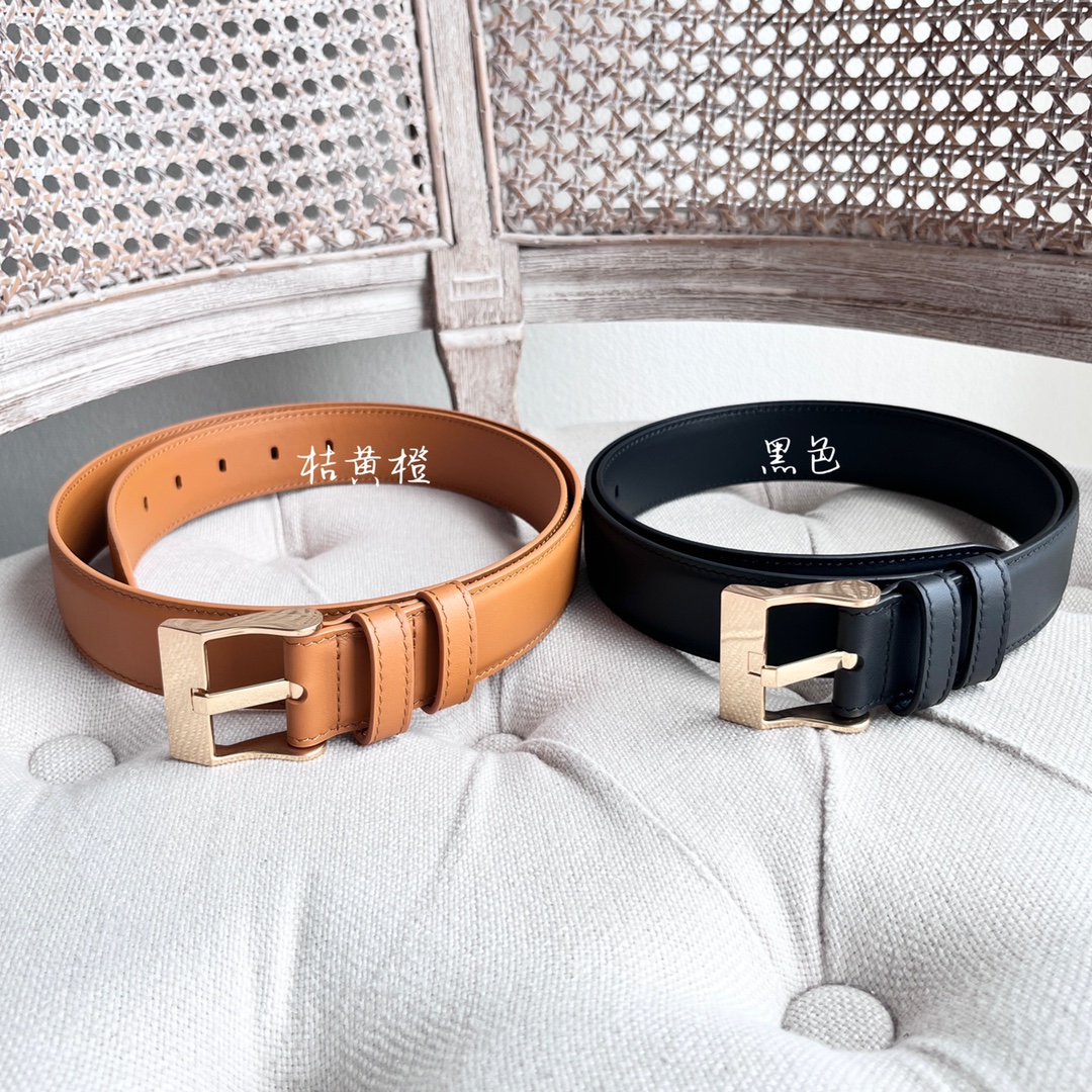 BV新款男士平纹休闲腰带