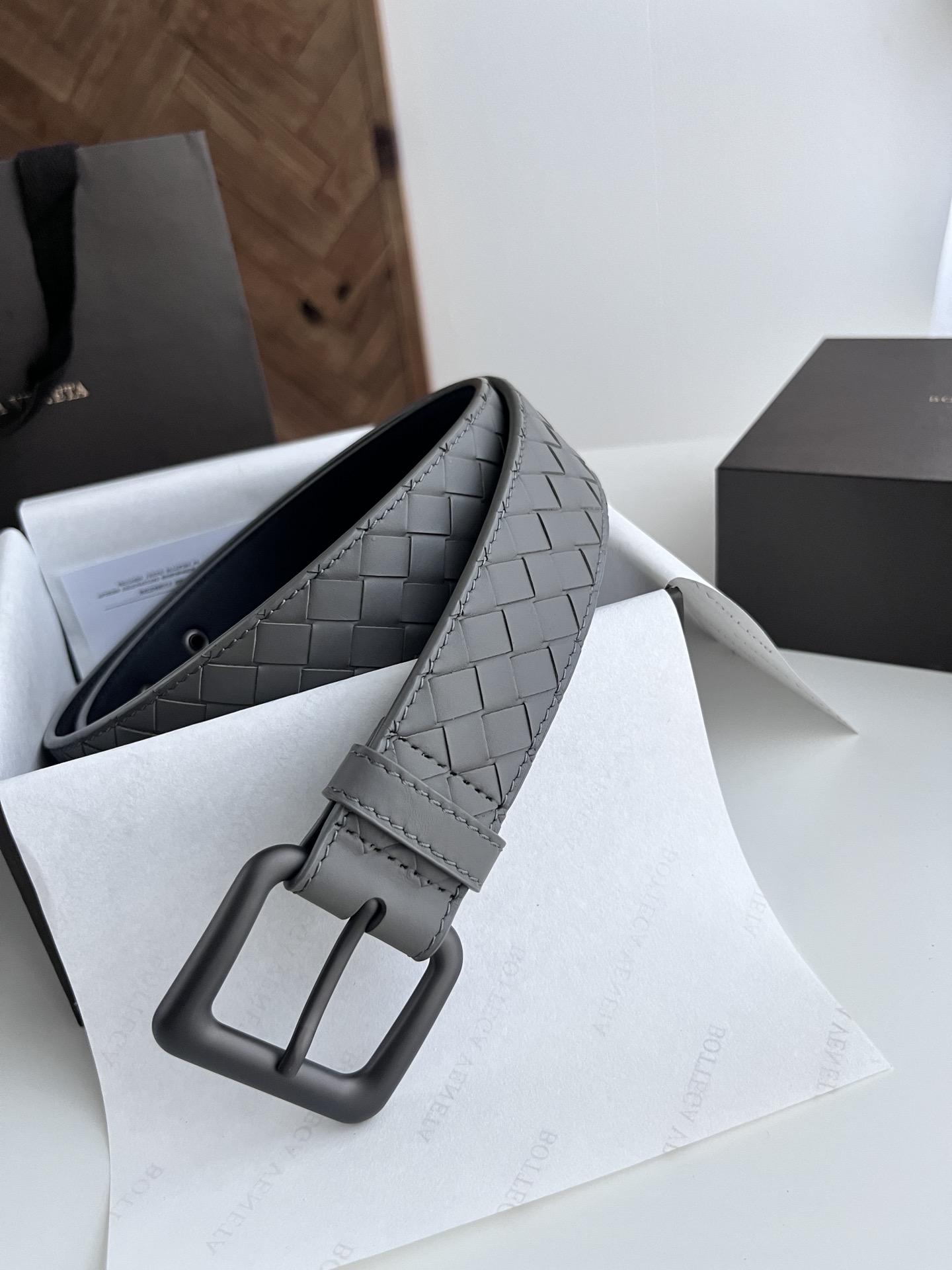 BV新款男士编织腰带