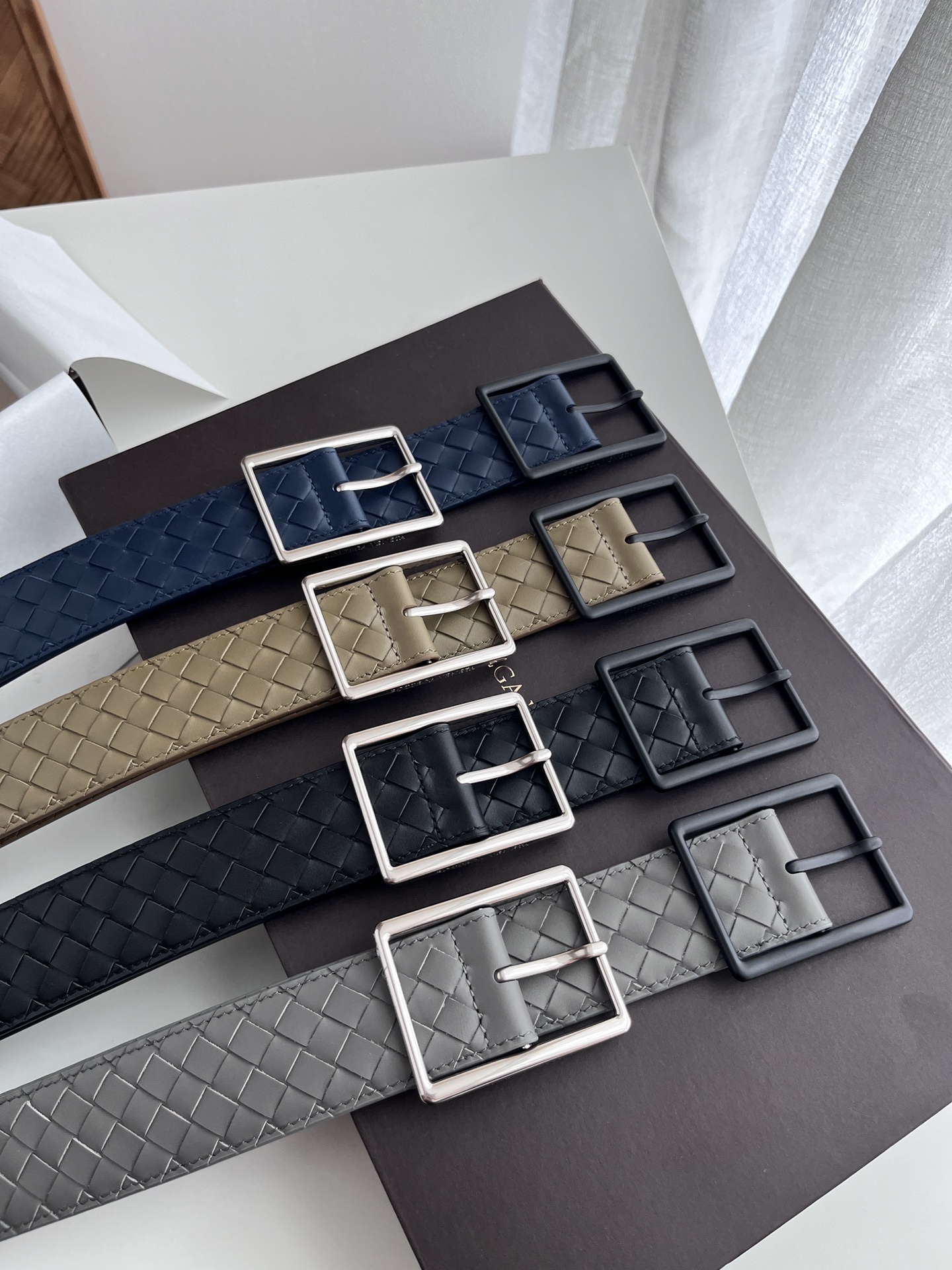 [Bottega Veneta Belts]Bv hand-knitted 4.0 width
