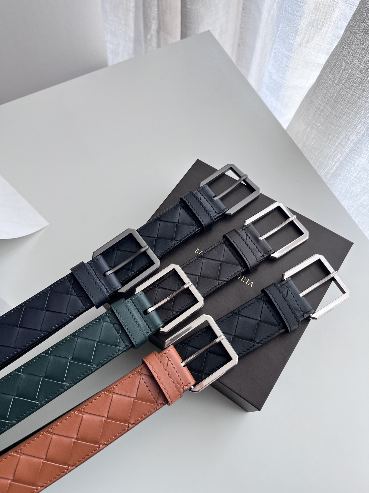 [Bottega Veneta Belts]BV 3.5 wide