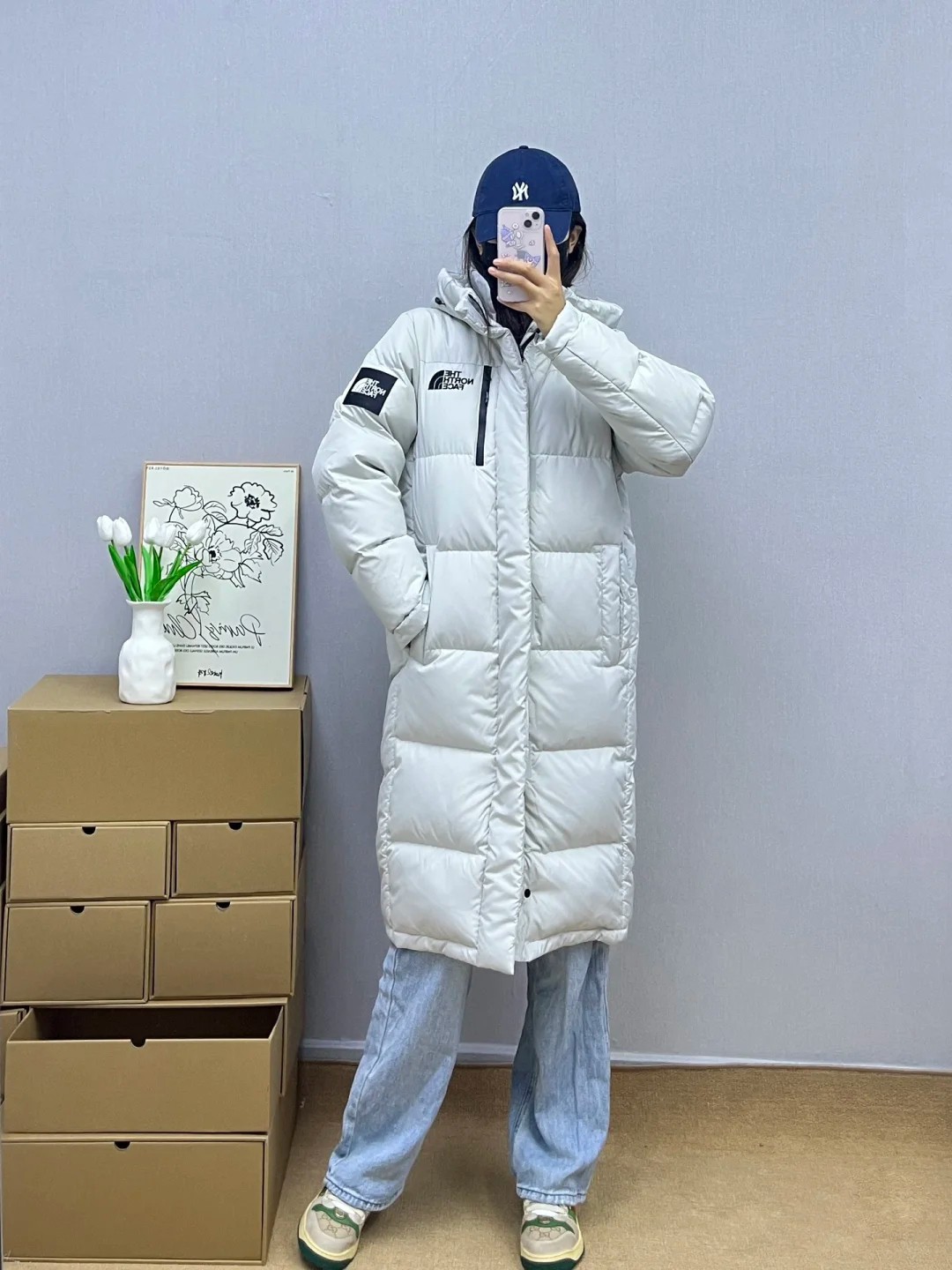 מעילת פוך ארוך אורך The North Face ארוך – לבשים בקור