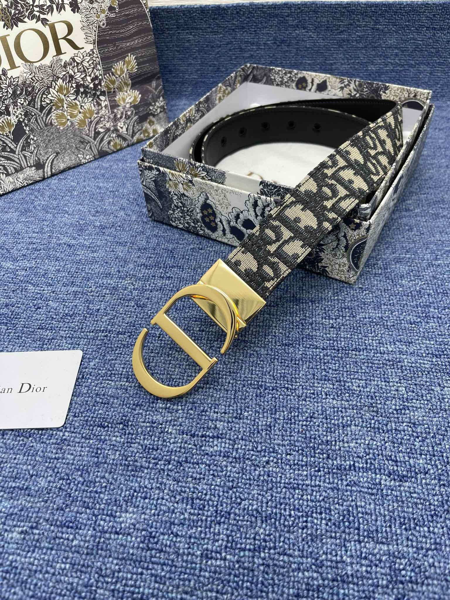 Zodio Double-Sided Belt: Elegant Design with Gold Metal CD Button - 图片 5