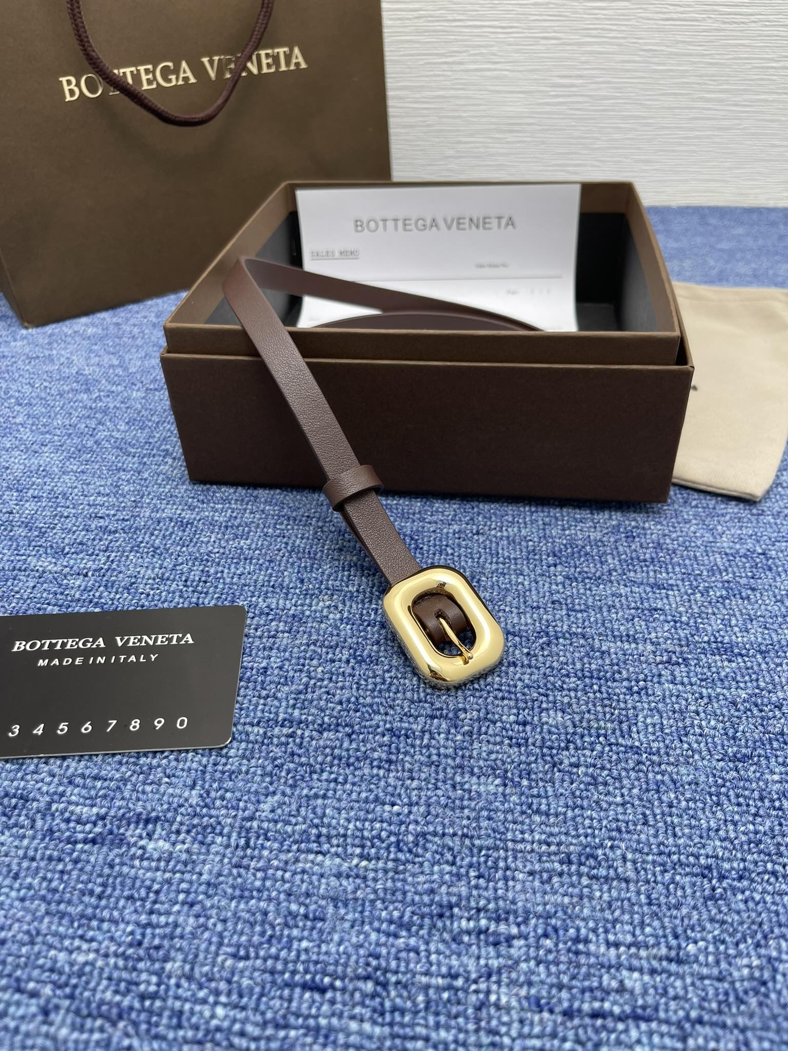 “High-Quality Double-Sided Leather Belt with Monogram for Ms. BV, 2024 French-Made Options” - 图片 5