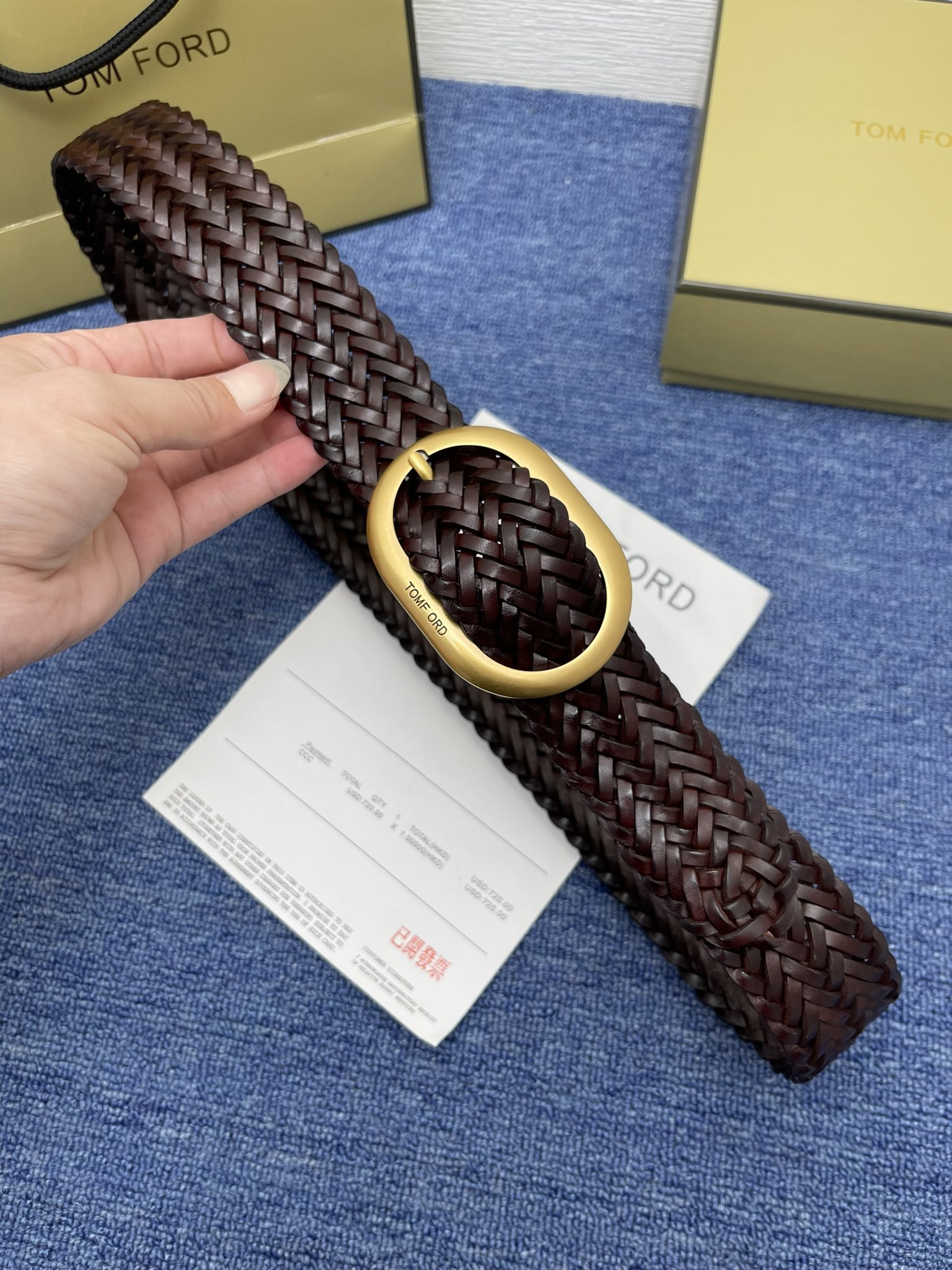 “Mr. Tom Ford’s Purchase: Premium Turd Belt with Ointment Skin, 4.0cm Wide” - 图片 1