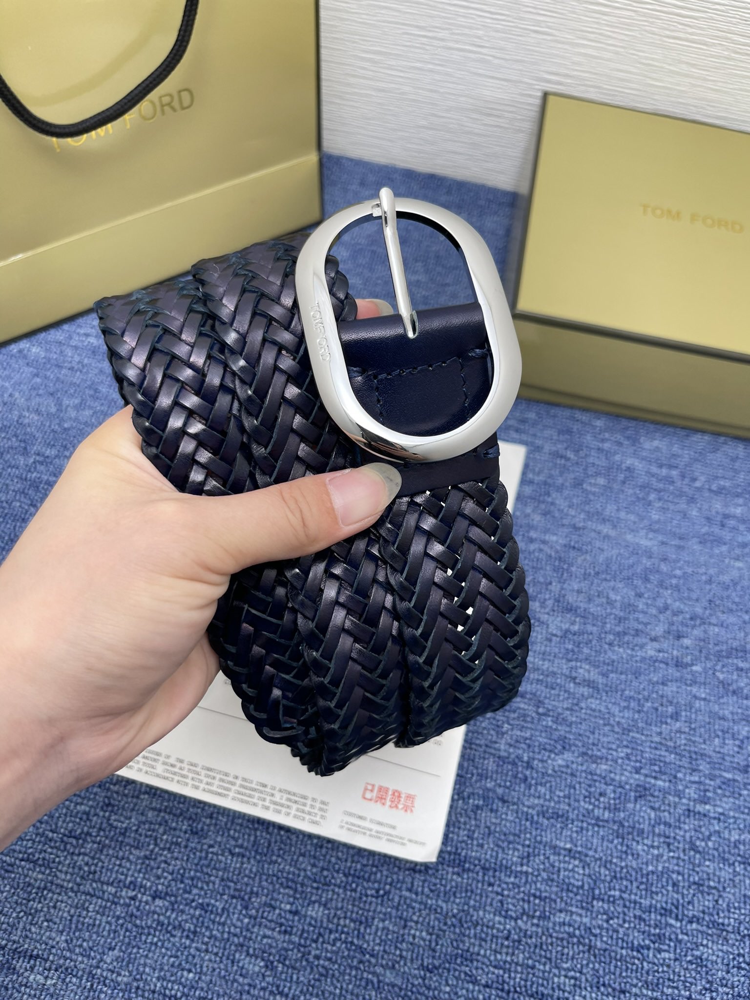“Tom Ford’s Purchase: Positive-Grade Turd Belt with Ointment Skin, 4.0cm Wide” - 图片 2