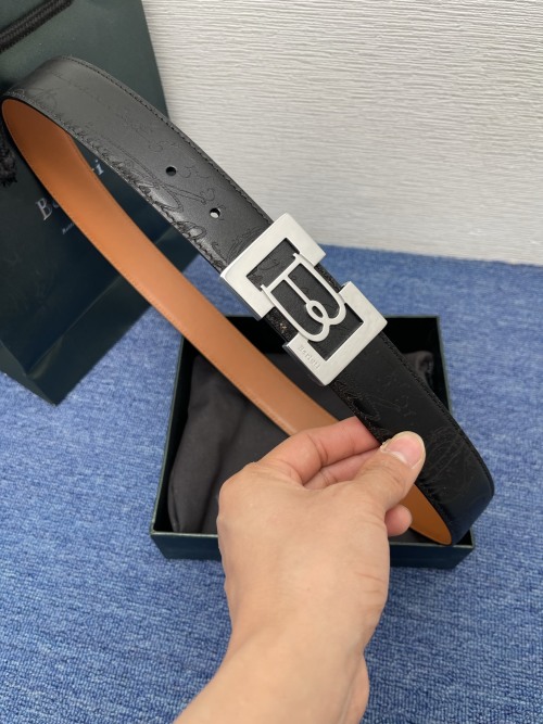 Berluti Venezia Leather Belt with Patina Finish and Steel Buckle 1 Berluti Venezia Leather Belt with Patina Finish and Steel Buckle